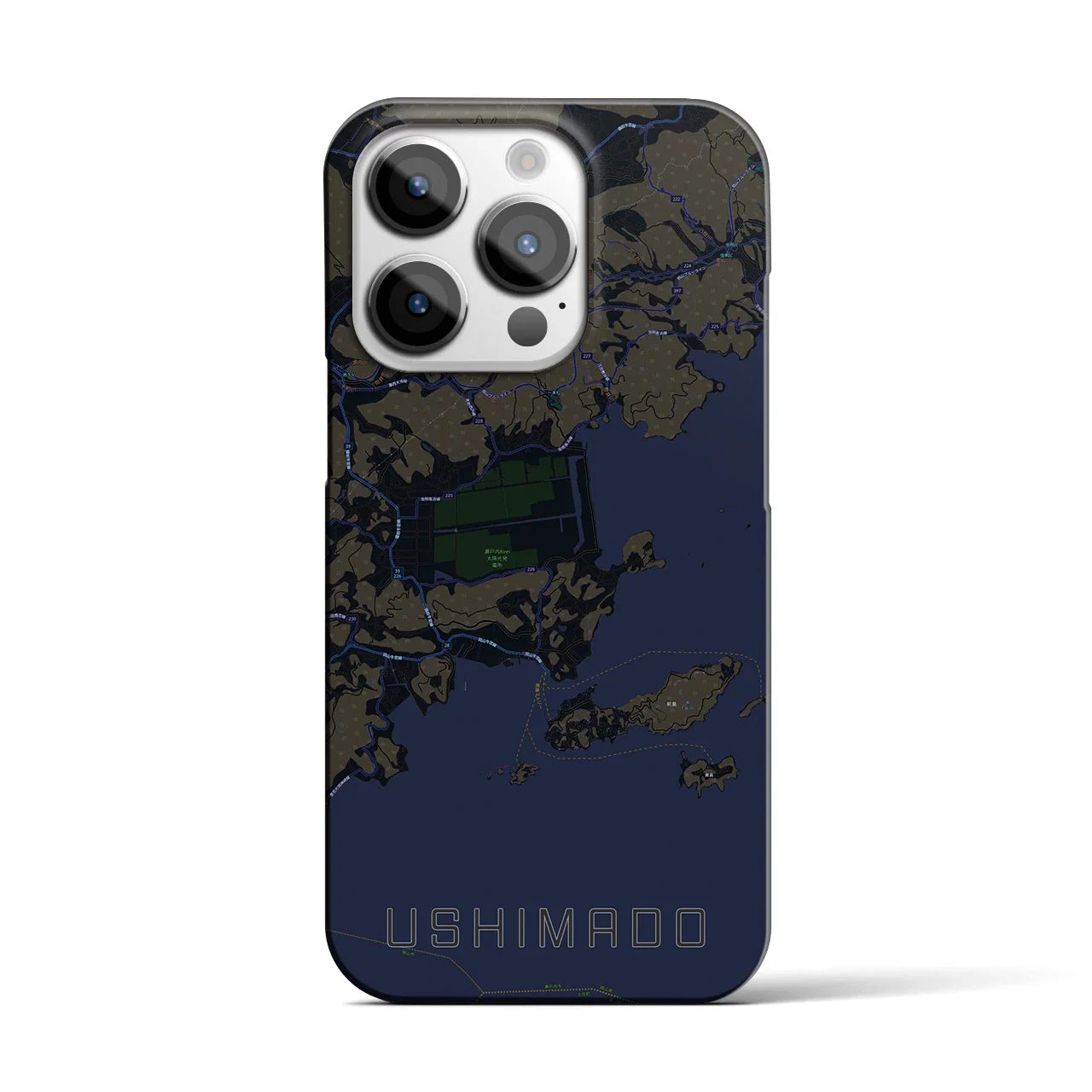【牛窓(岡山県)】地図柄iPhoneケース(バックカバータイプ)