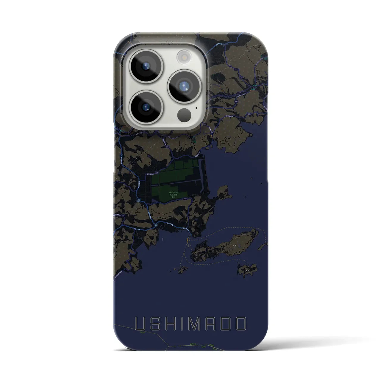 【牛窓(岡山県)】地図柄iPhoneケース(バックカバータイプ)