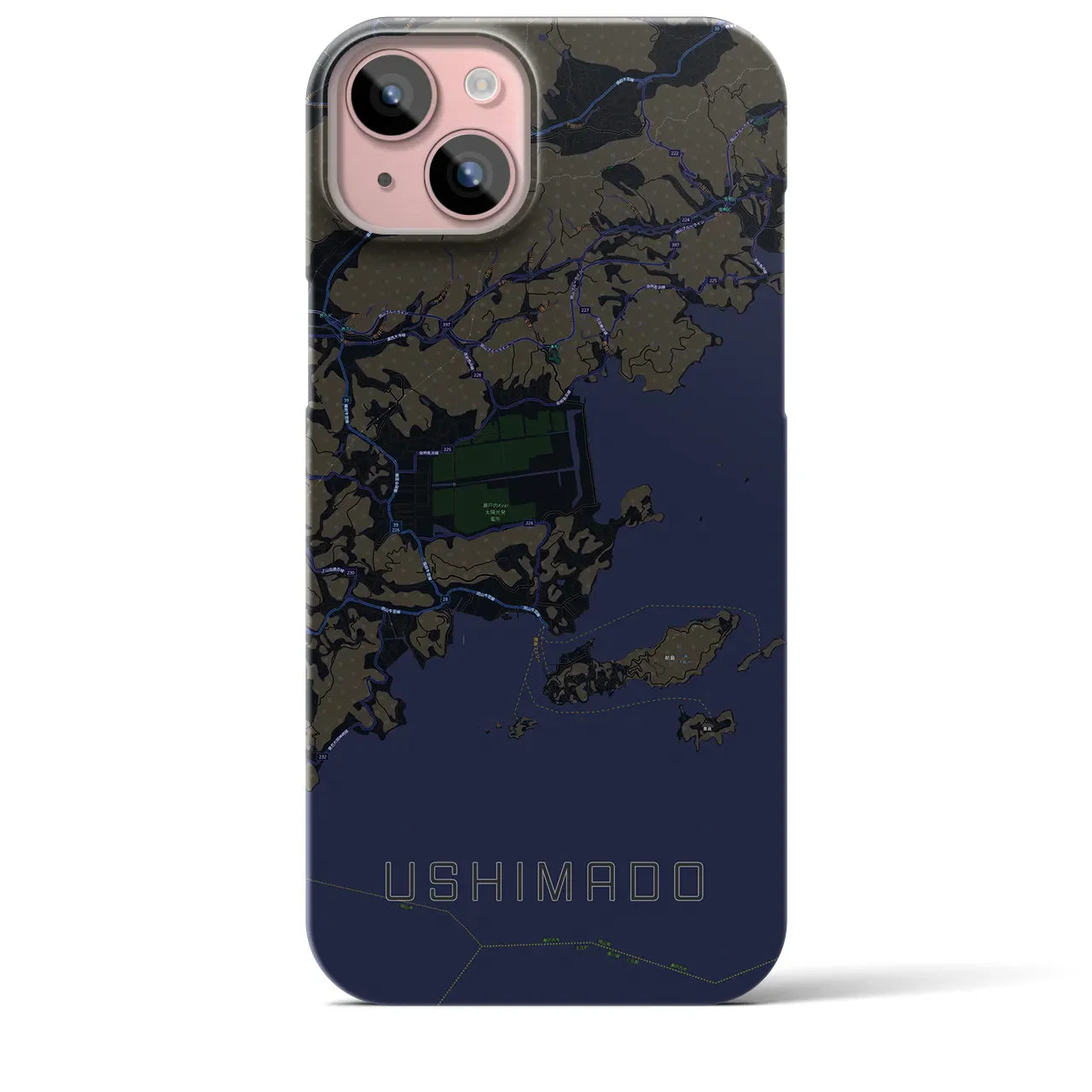 【牛窓(岡山県)】地図柄iPhoneケース(バックカバータイプ)