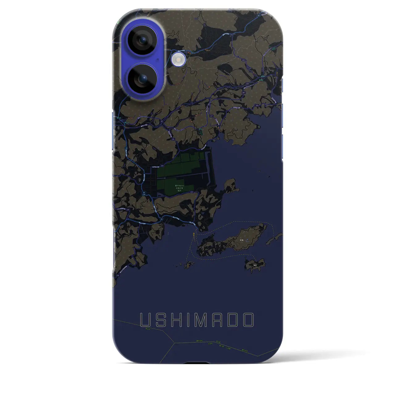 【牛窓(岡山県)】地図柄iPhoneケース(バックカバータイプ)