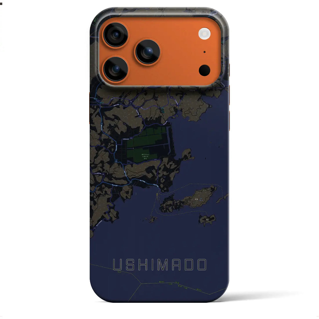【牛窓(岡山県)】地図柄iPhoneケース(バックカバータイプ)