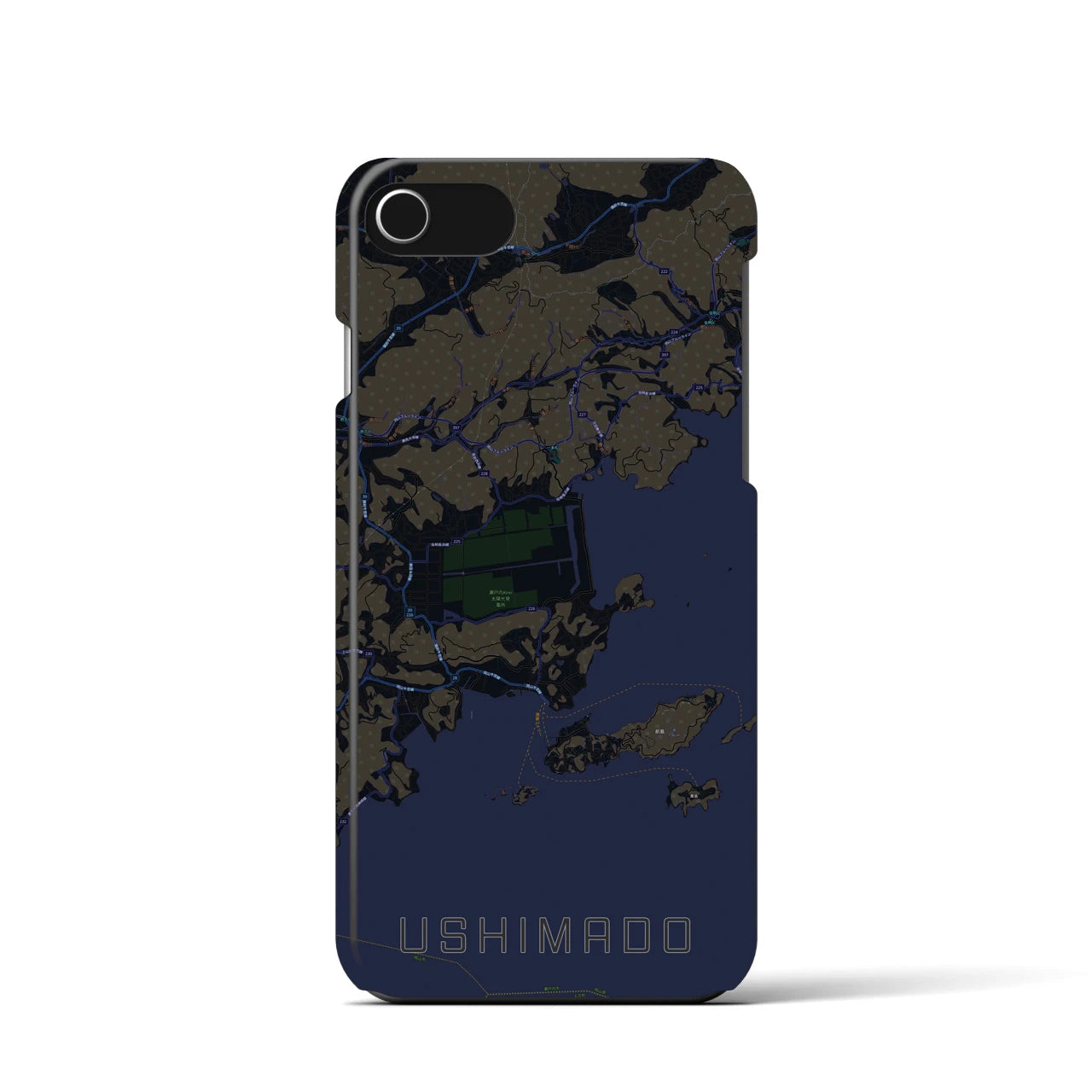 【牛窓(岡山県)】地図柄iPhoneケース(バックカバータイプ)