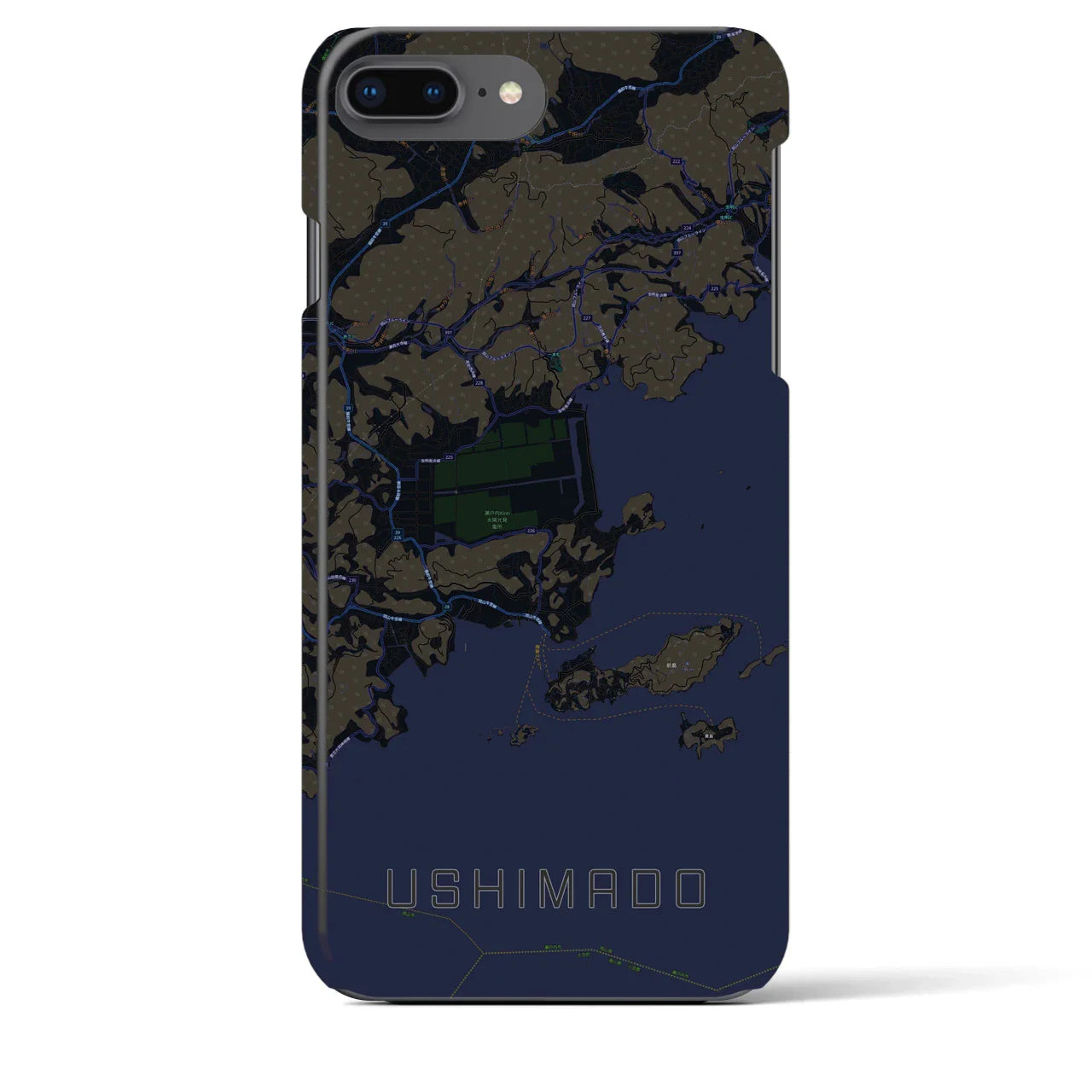 【牛窓(岡山県)】地図柄iPhoneケース(バックカバータイプ)