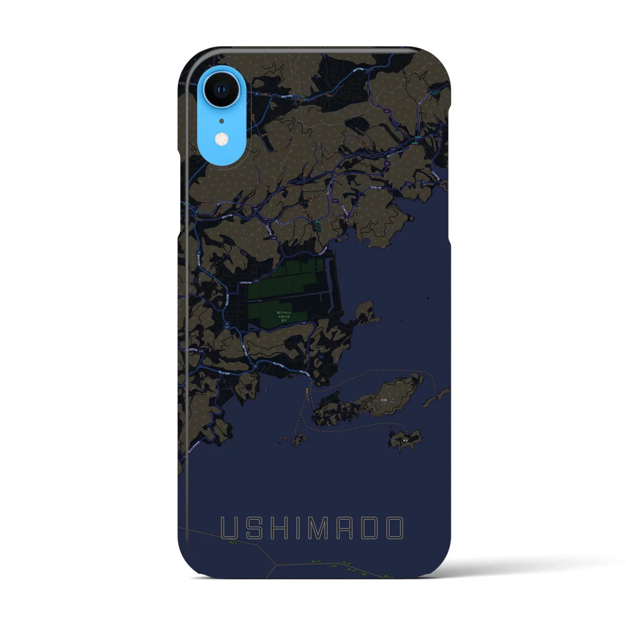 【牛窓(岡山県)】地図柄iPhoneケース(バックカバータイプ)