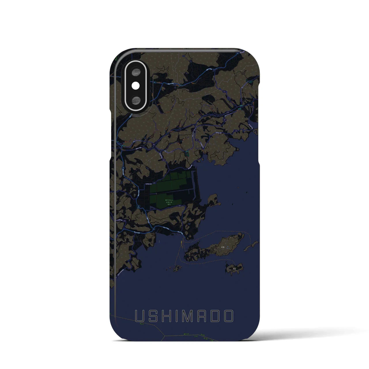 【牛窓(岡山県)】地図柄iPhoneケース(バックカバータイプ)