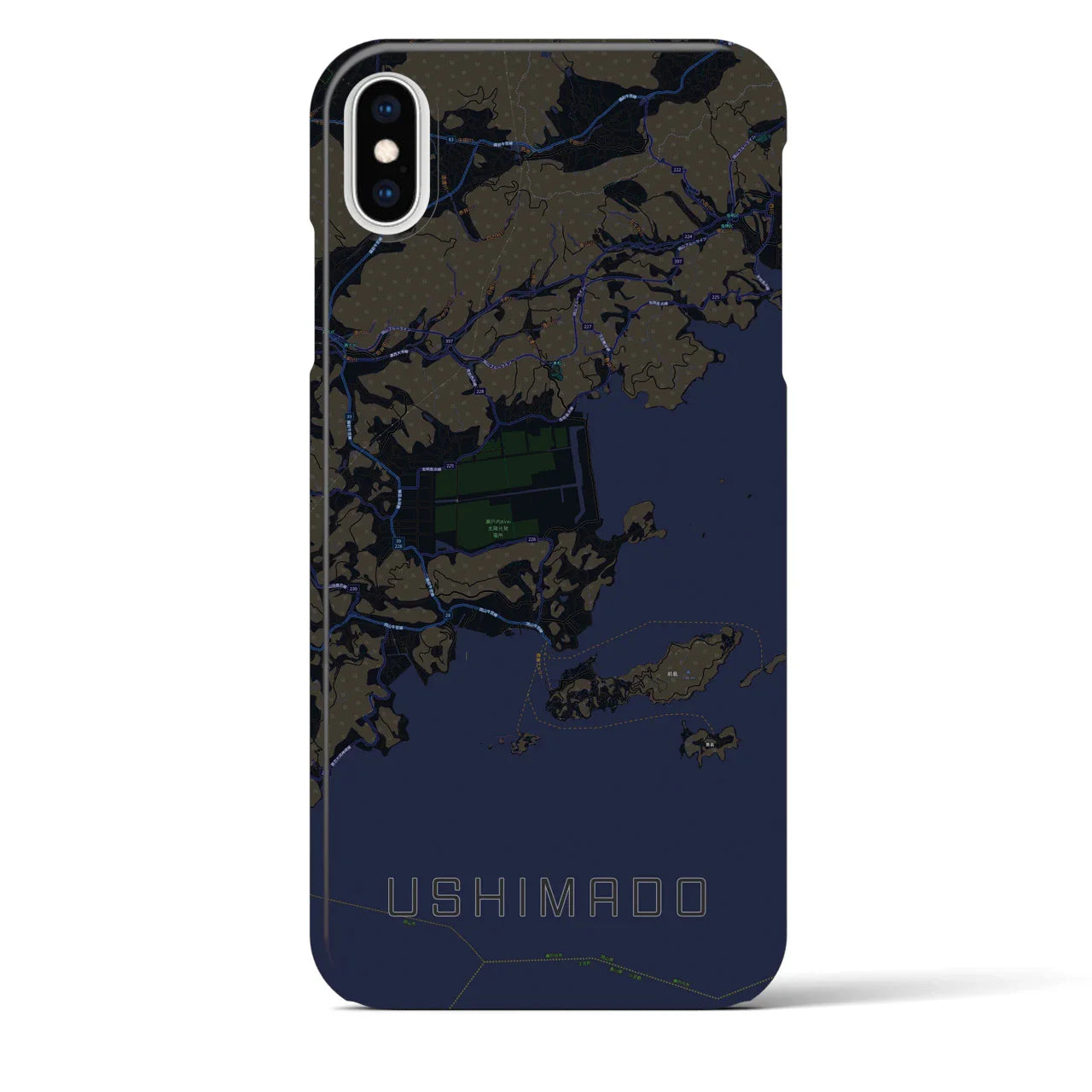 【牛窓(岡山県)】地図柄iPhoneケース(バックカバータイプ)