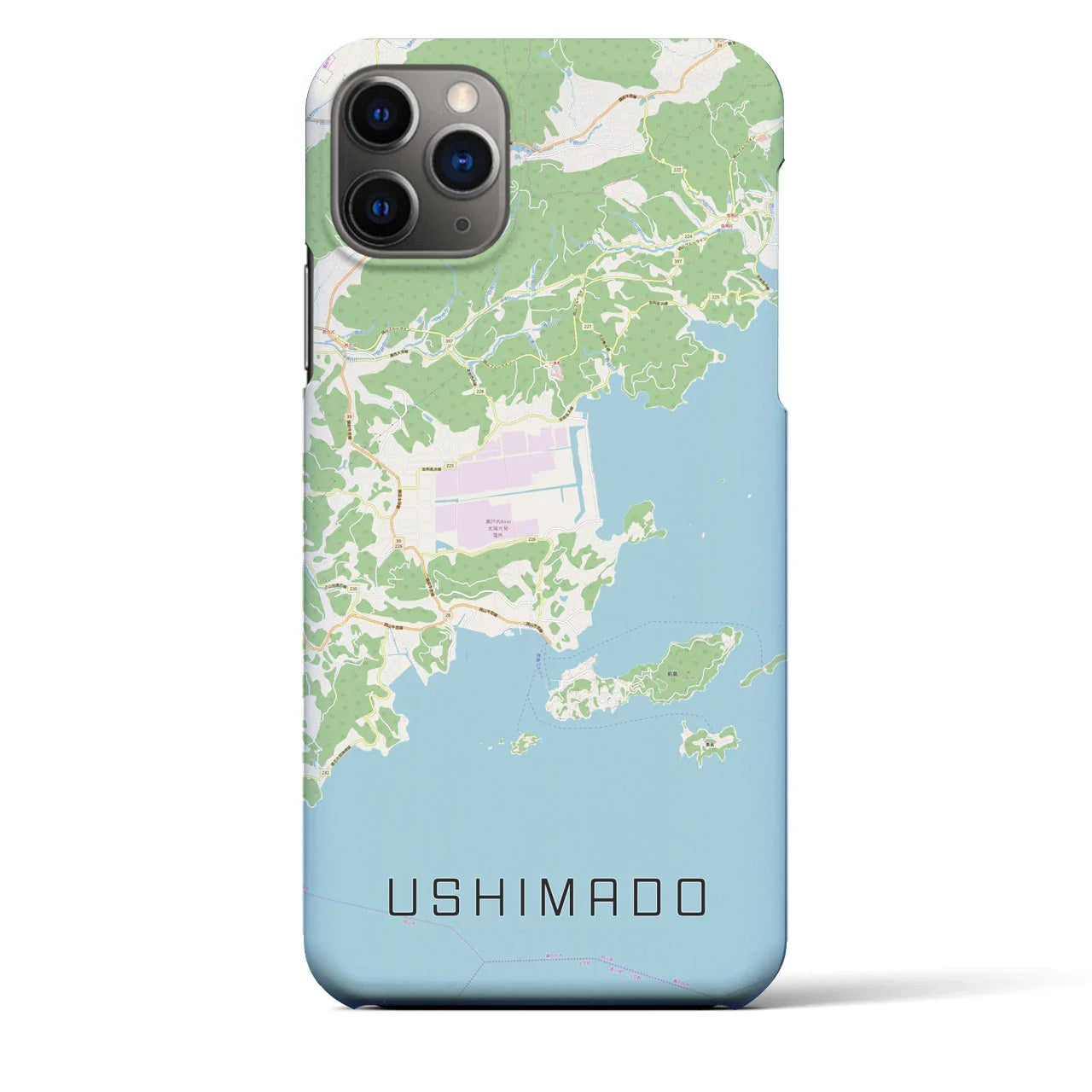【牛窓(岡山県)】地図柄iPhoneケース(バックカバータイプ)