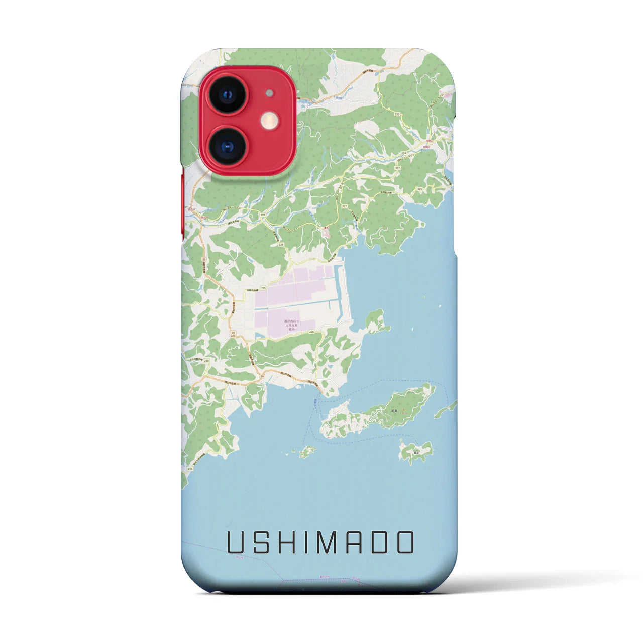 【牛窓(岡山県)】地図柄iPhoneケース(バックカバータイプ)
