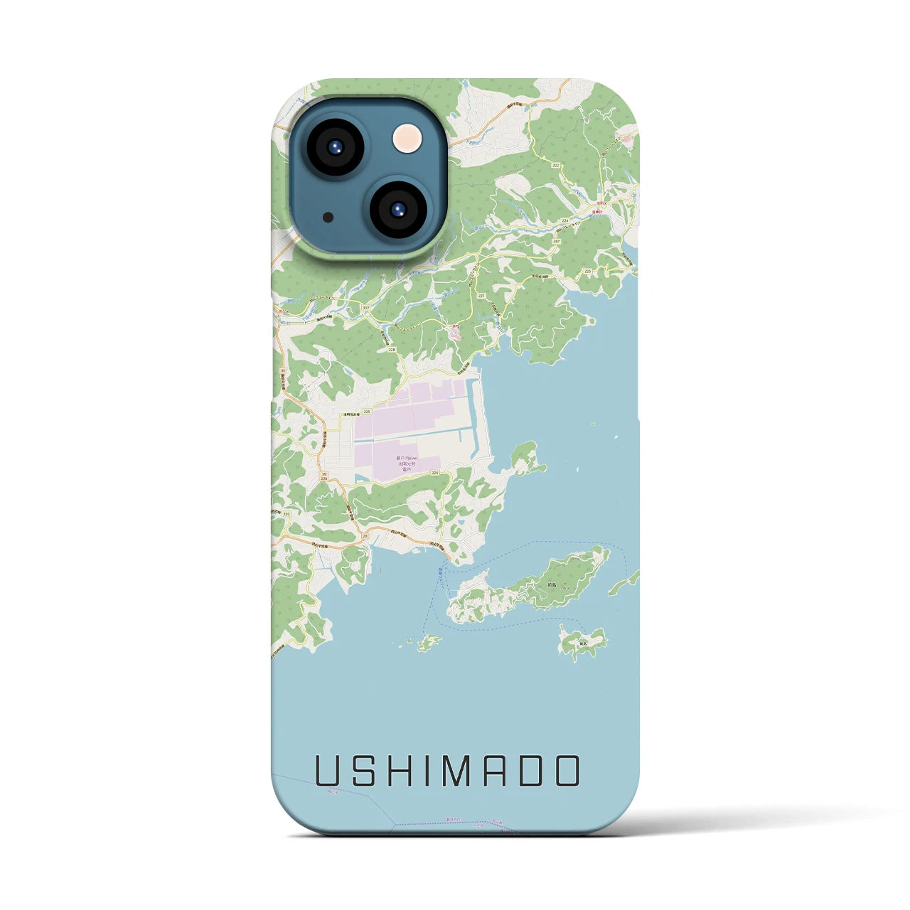 【牛窓(岡山県)】地図柄iPhoneケース(バックカバータイプ)