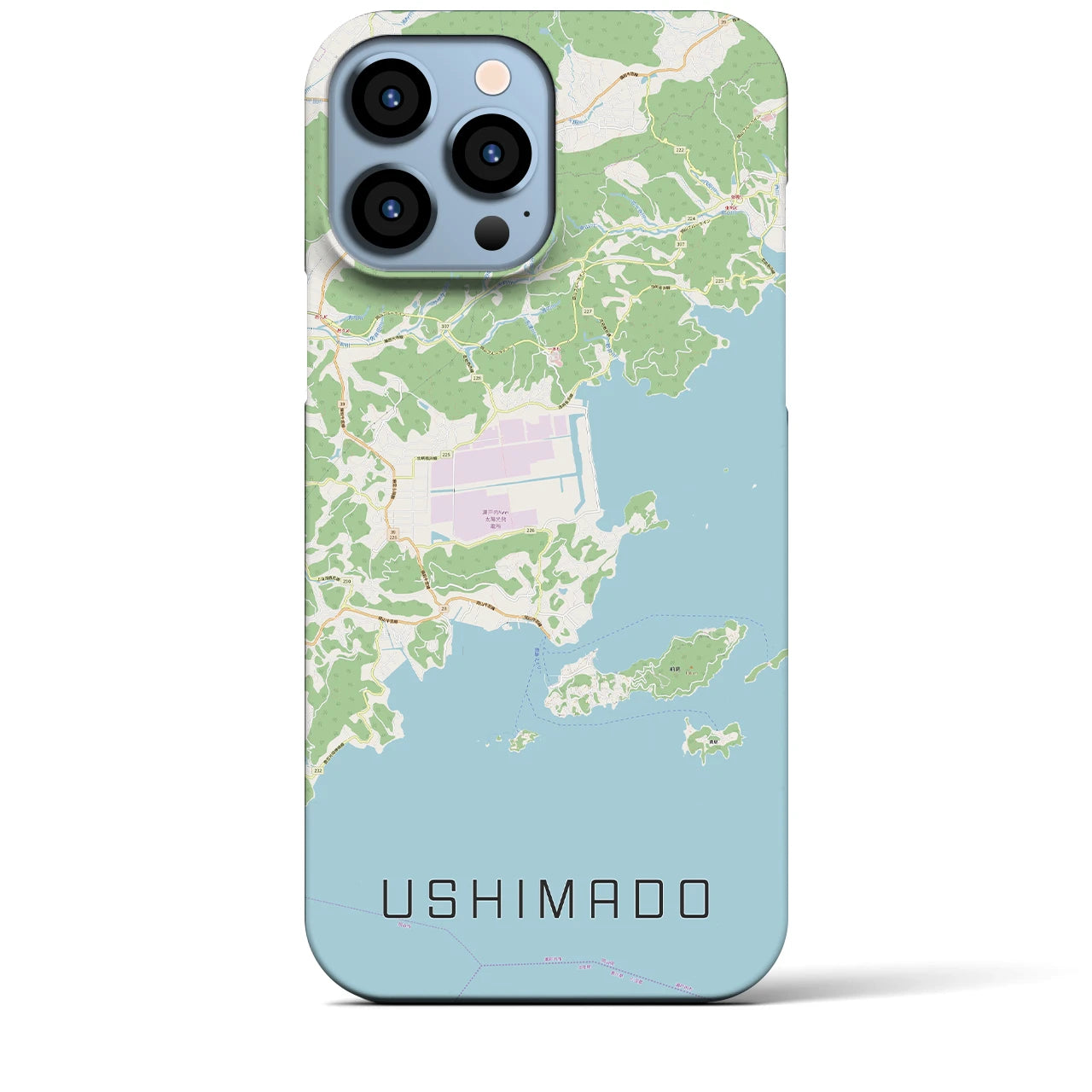 【牛窓(岡山県)】地図柄iPhoneケース(バックカバータイプ)