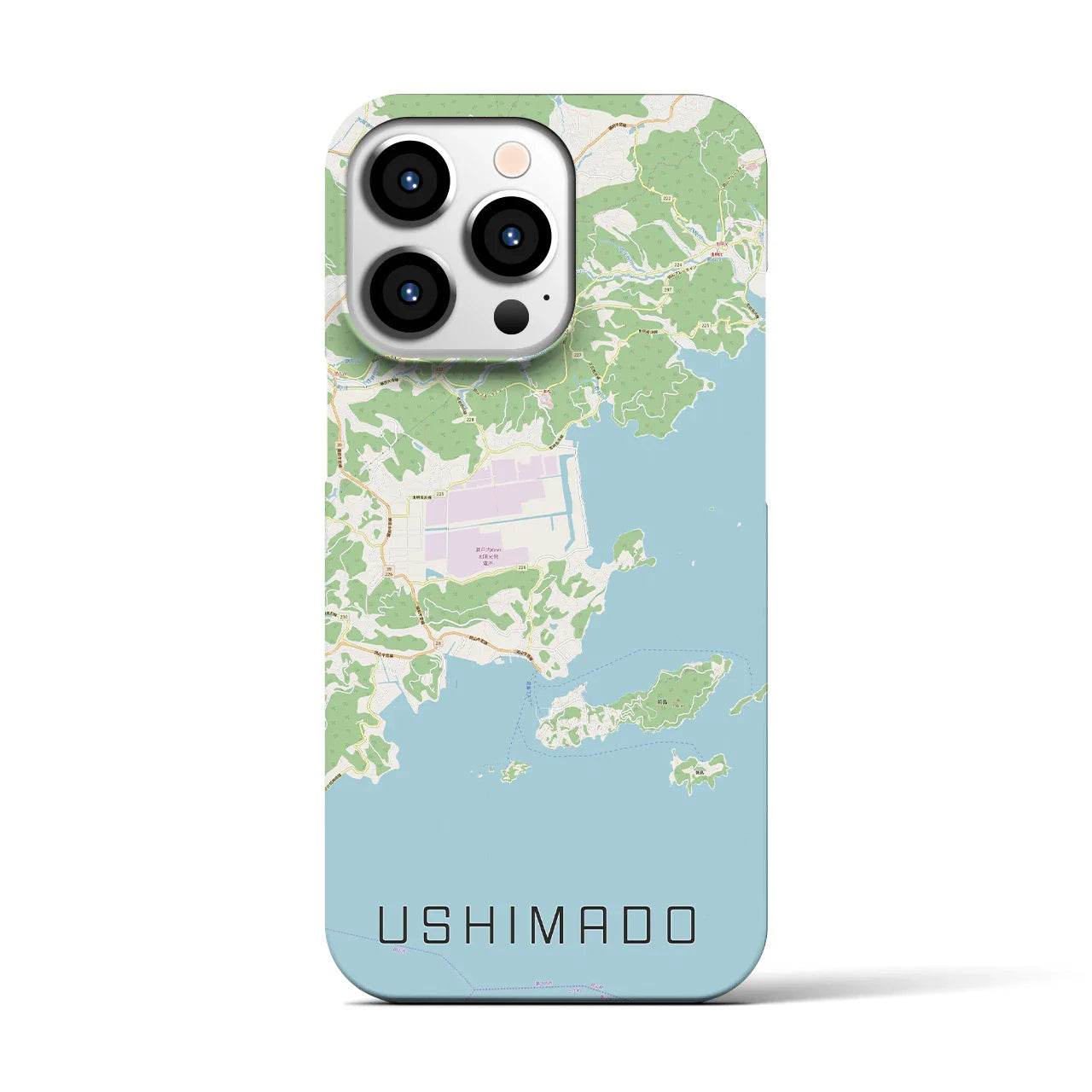 【牛窓(岡山県)】地図柄iPhoneケース(バックカバータイプ)