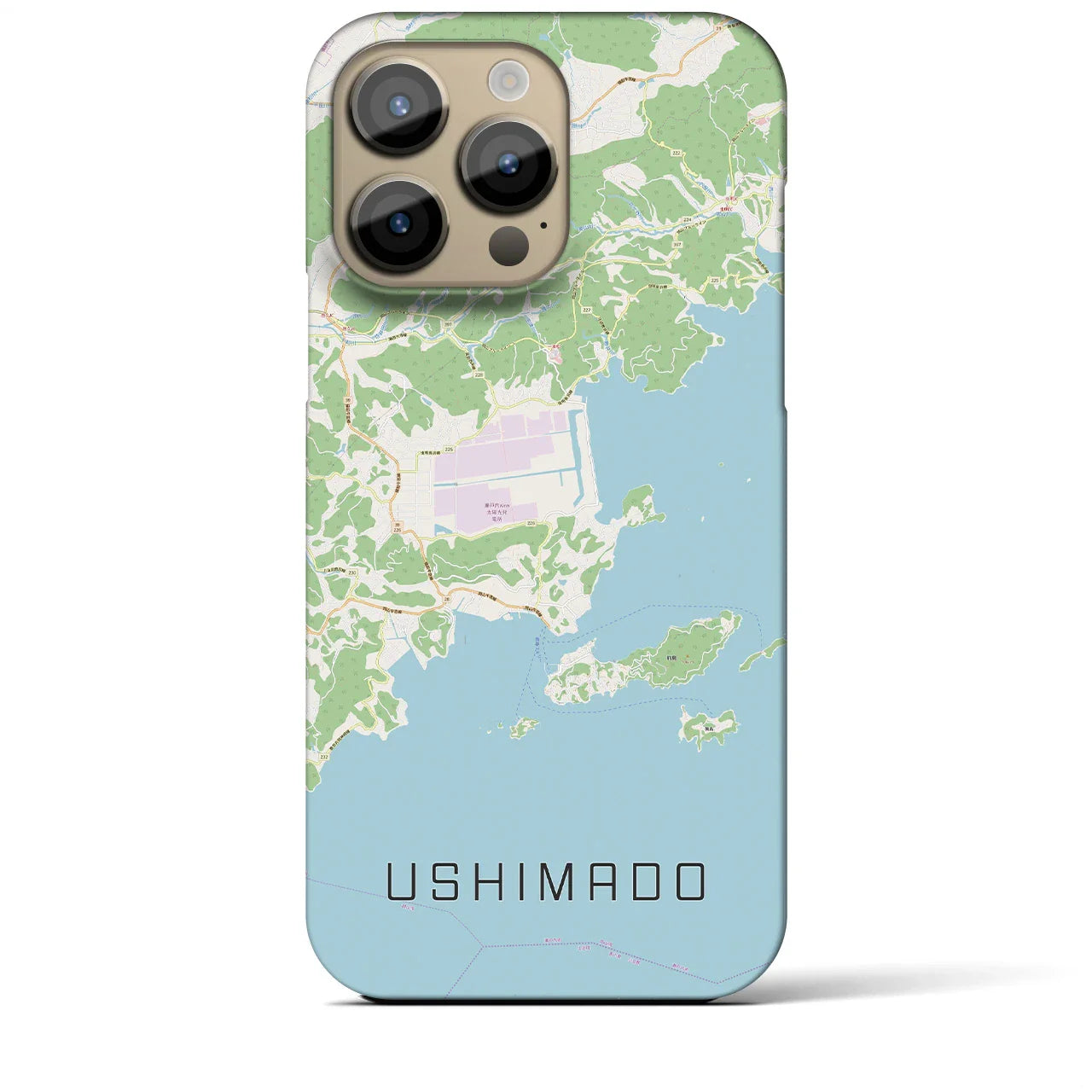 【牛窓(岡山県)】地図柄iPhoneケース(バックカバータイプ)