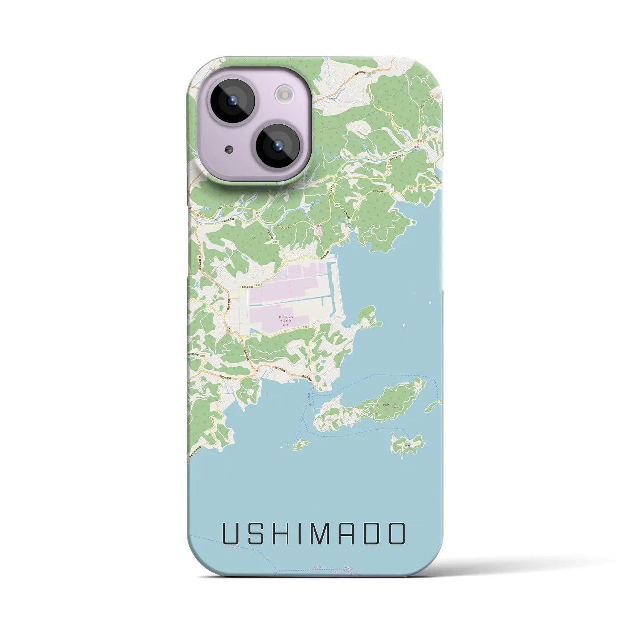 【牛窓(岡山県)】地図柄iPhoneケース(バックカバータイプ)