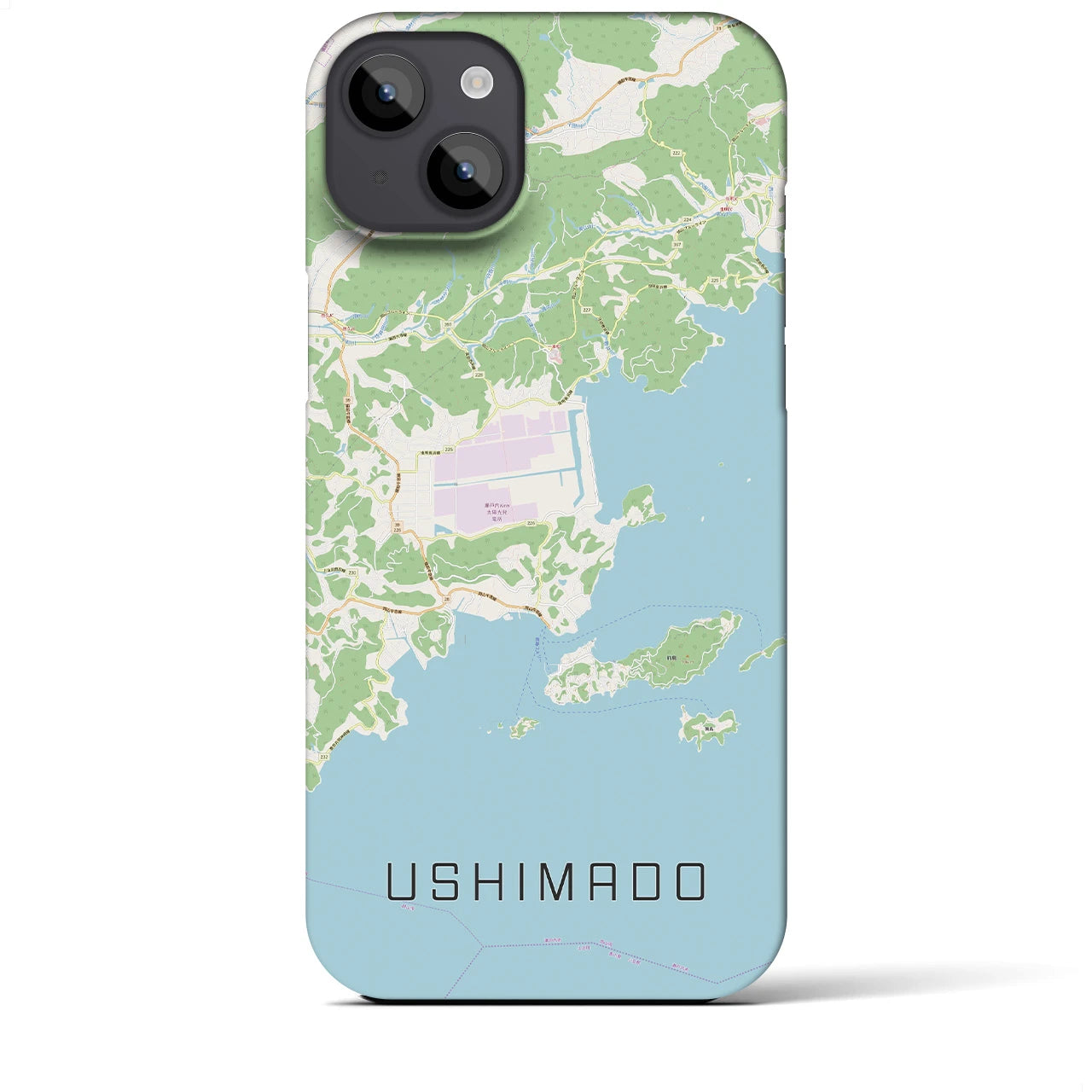 【牛窓(岡山県)】地図柄iPhoneケース(バックカバータイプ)
