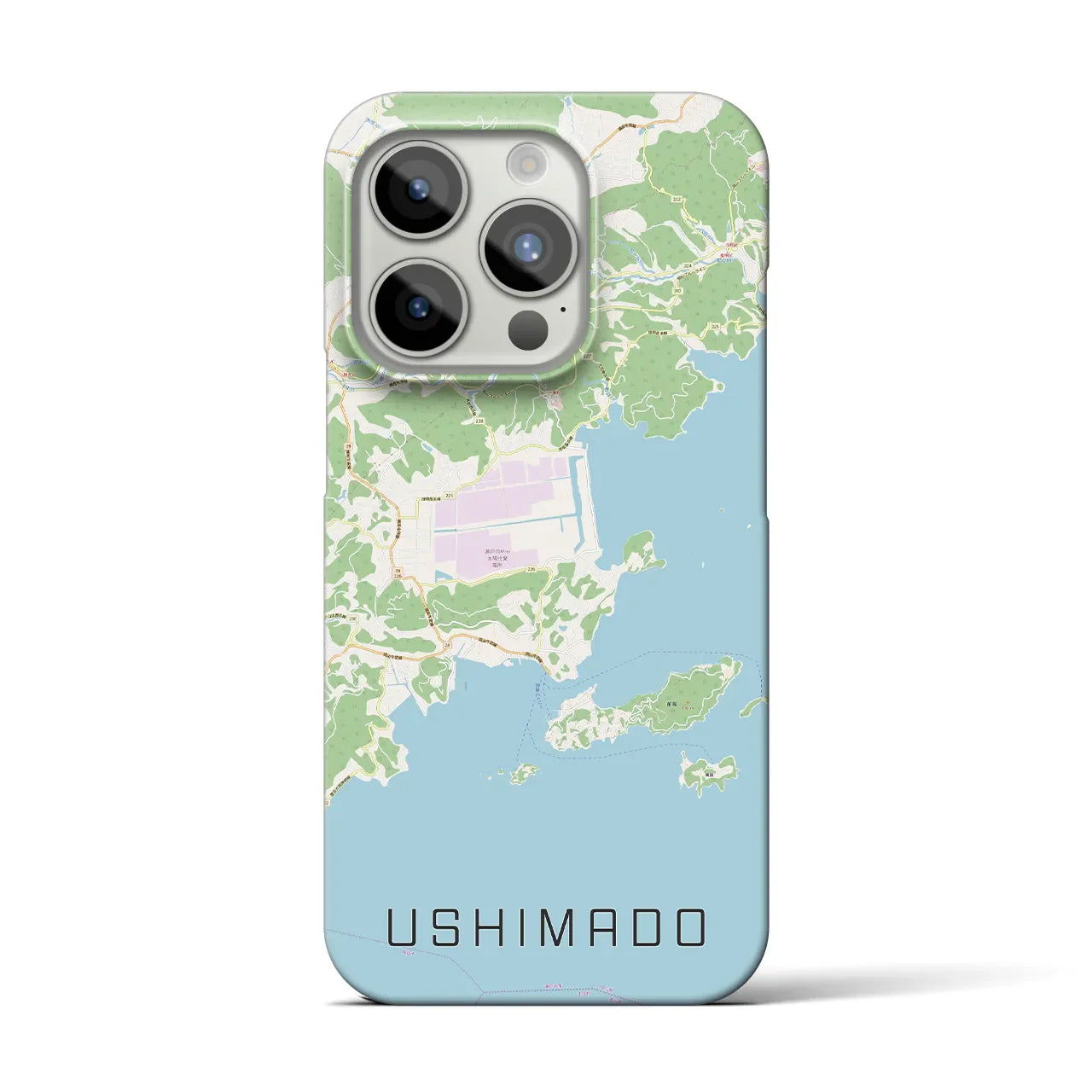 【牛窓(岡山県)】地図柄iPhoneケース(バックカバータイプ)