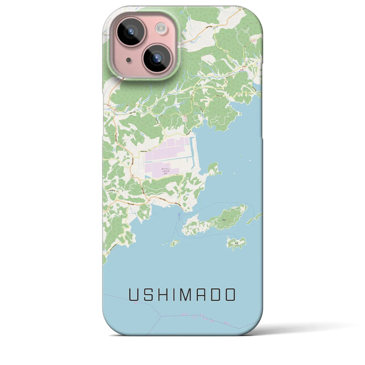 【牛窓(岡山県)】地図柄iPhoneケース(バックカバータイプ)