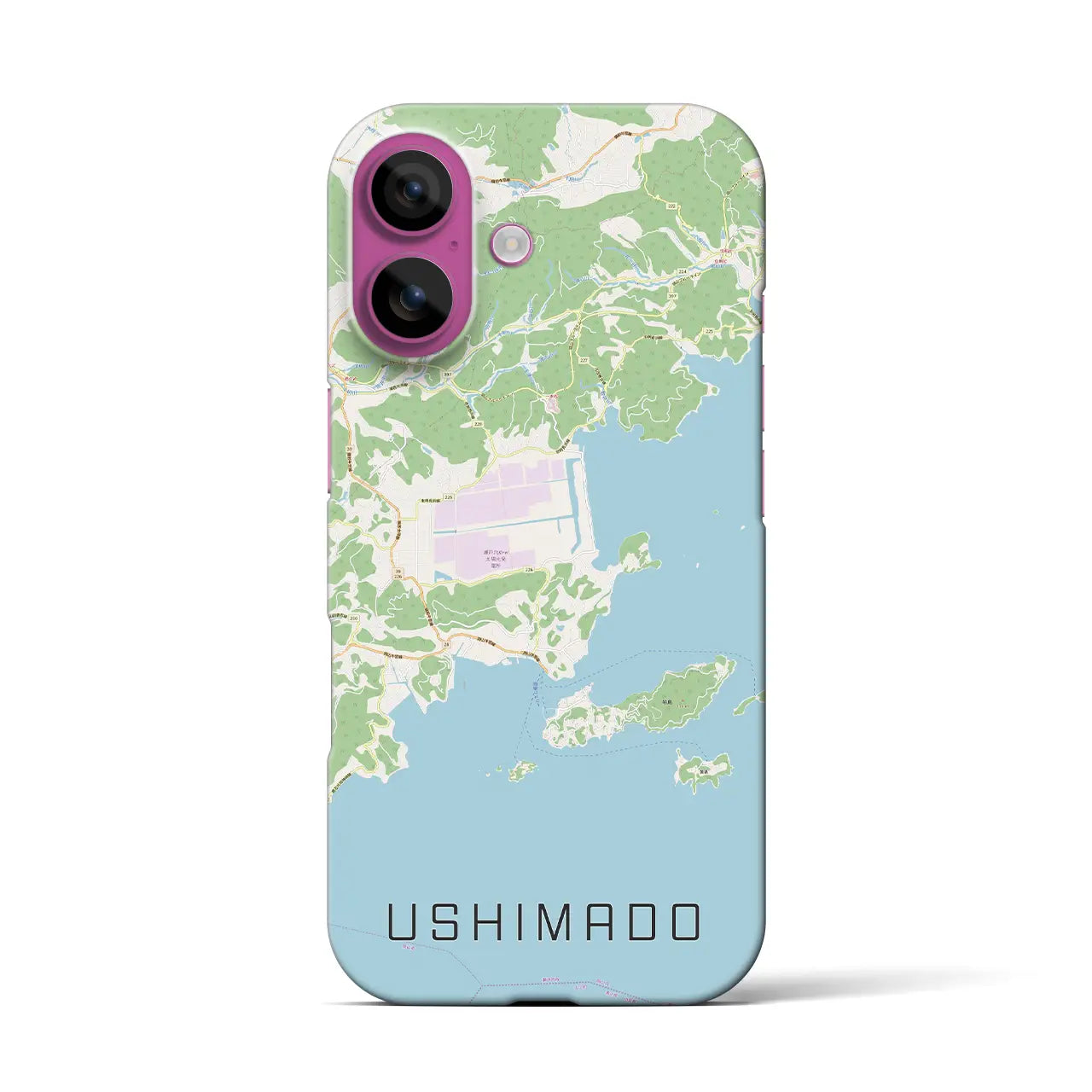 【牛窓(岡山県)】地図柄iPhoneケース(バックカバータイプ)