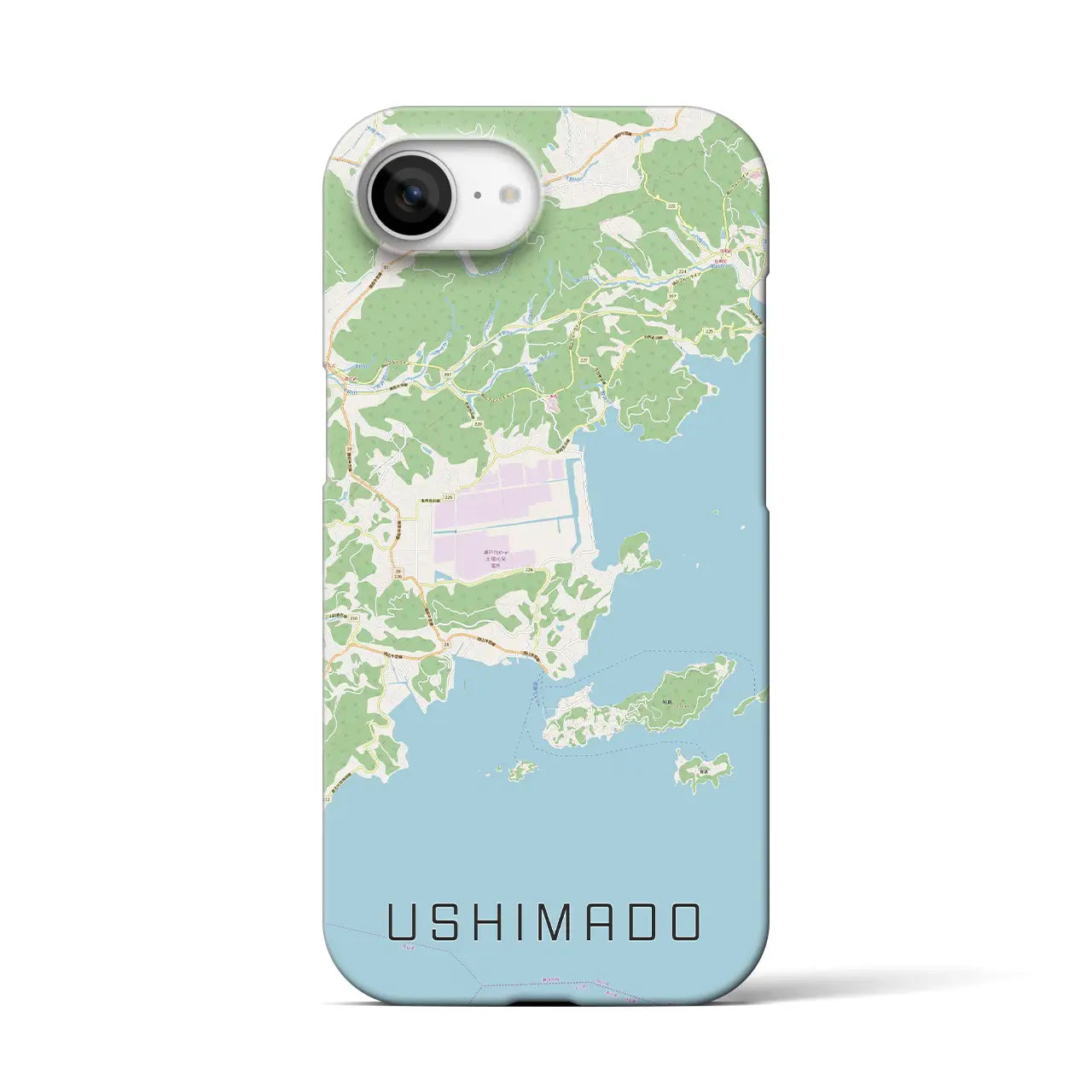 【牛窓(岡山県)】地図柄iPhoneケース(バックカバータイプ)