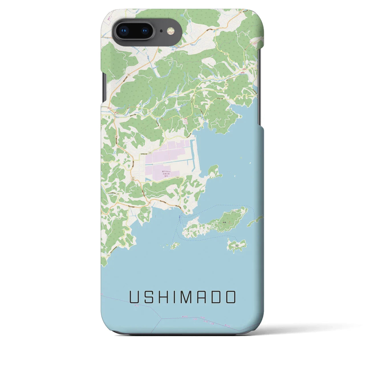 【牛窓(岡山県)】地図柄iPhoneケース(バックカバータイプ)