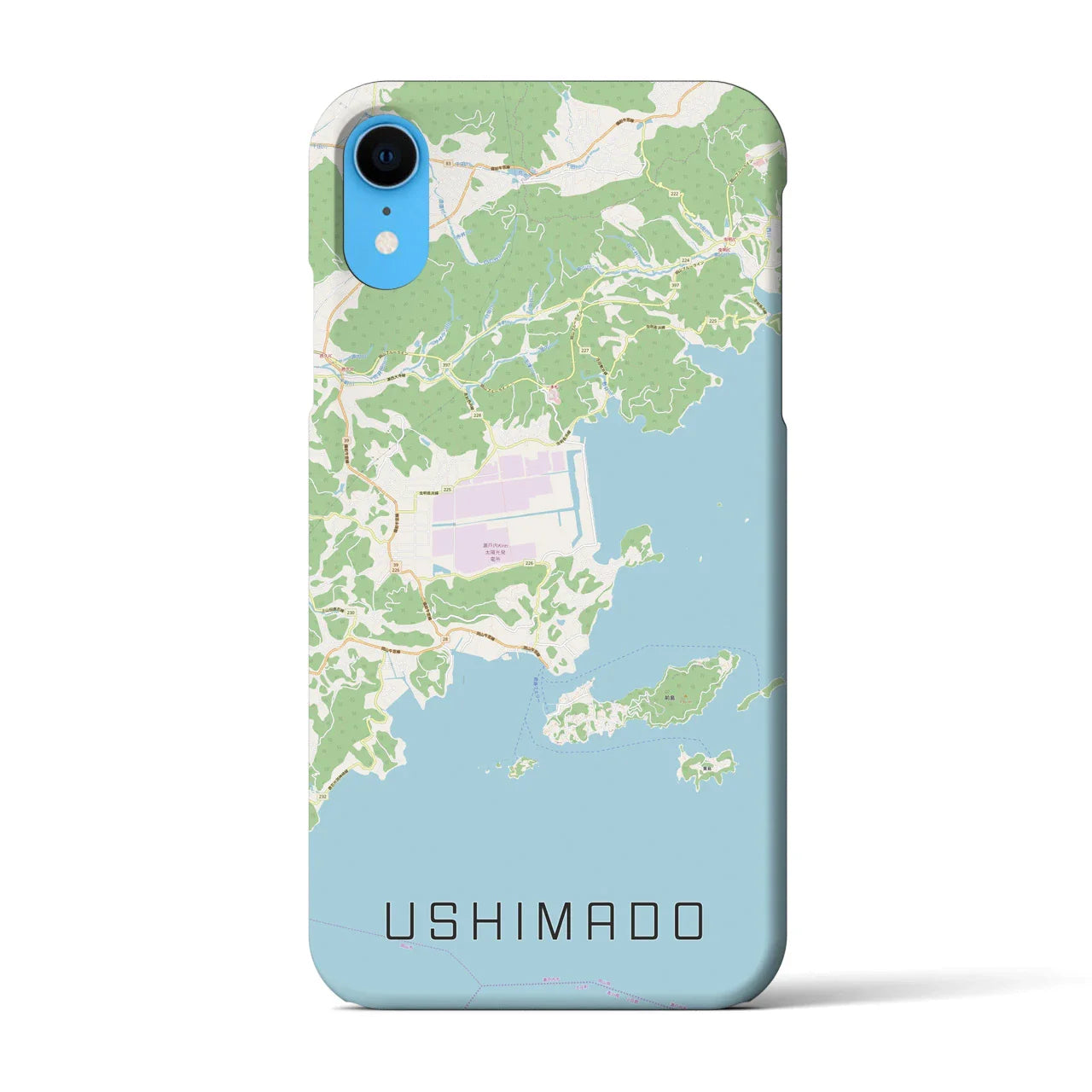【牛窓(岡山県)】地図柄iPhoneケース(バックカバータイプ)