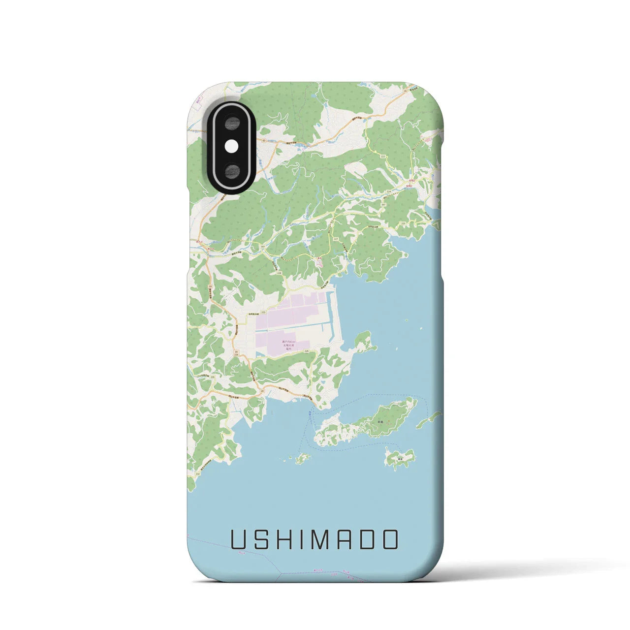 【牛窓(岡山県)】地図柄iPhoneケース(バックカバータイプ)