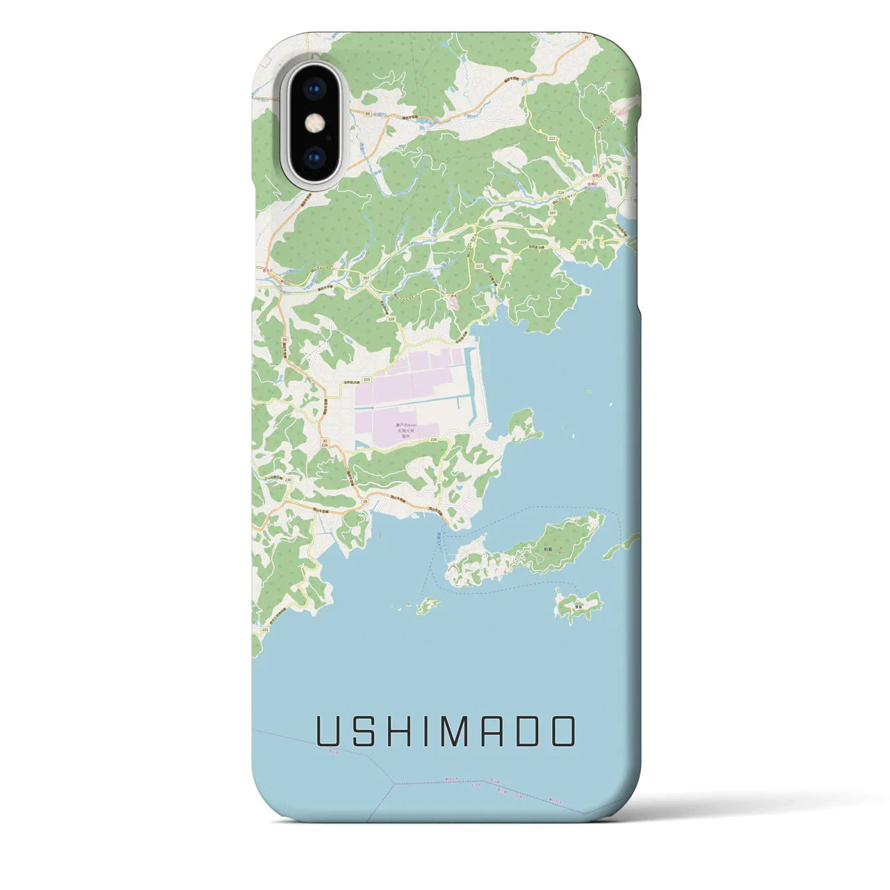 【牛窓(岡山県)】地図柄iPhoneケース(バックカバータイプ)