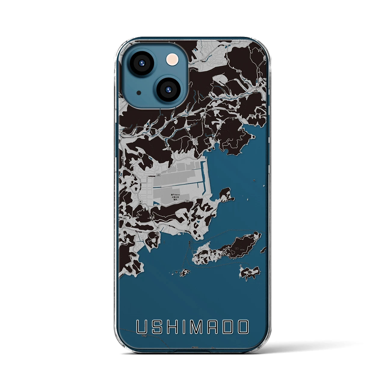 【牛窓(岡山県)】地図柄iPhoneケース(クリアタイプ)