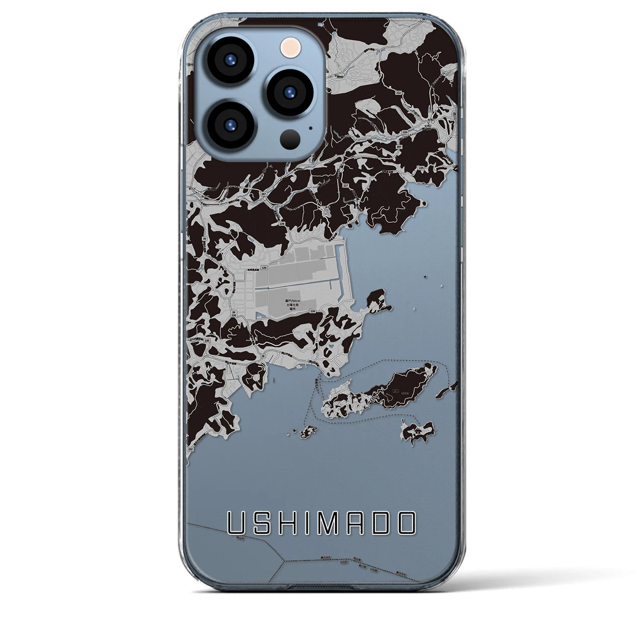 【牛窓(岡山県)】地図柄iPhoneケース(クリアタイプ)