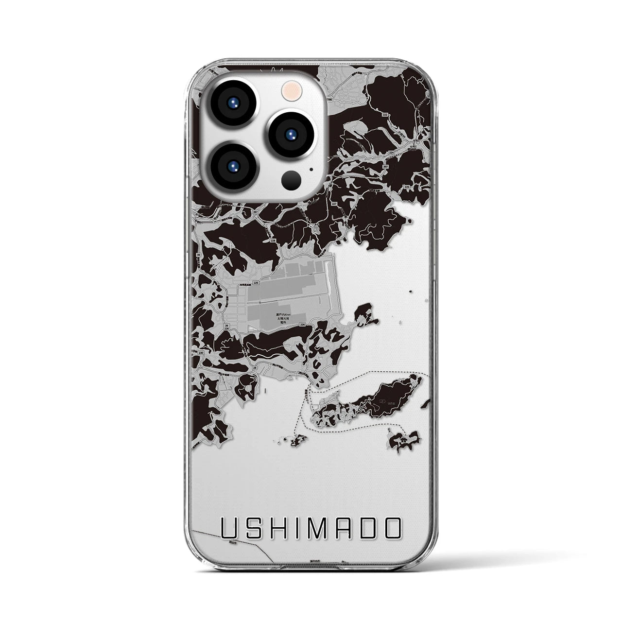 【牛窓(岡山県)】地図柄iPhoneケース(クリアタイプ)