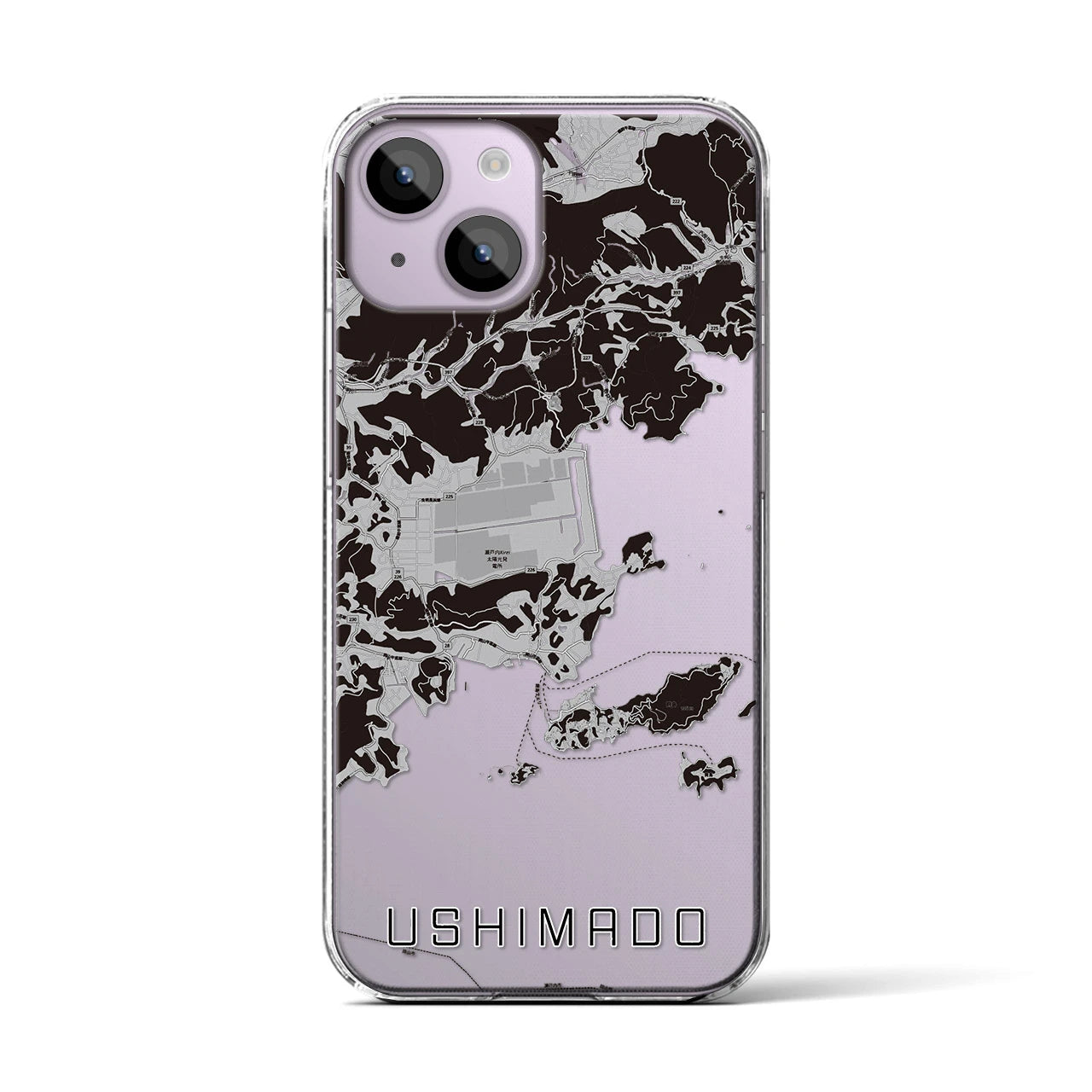 【牛窓(岡山県)】地図柄iPhoneケース(クリアタイプ)