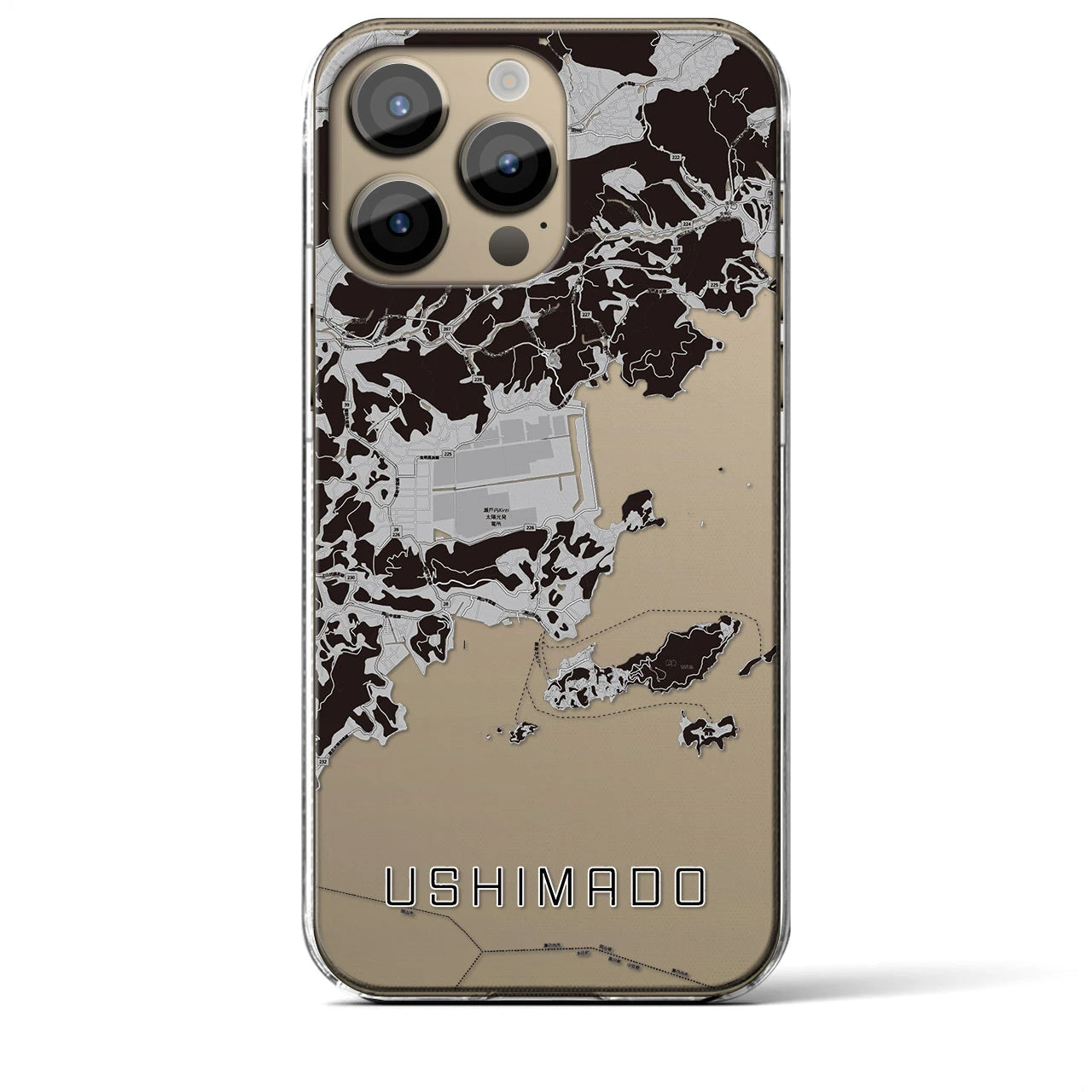 【牛窓(岡山県)】地図柄iPhoneケース(クリアタイプ)