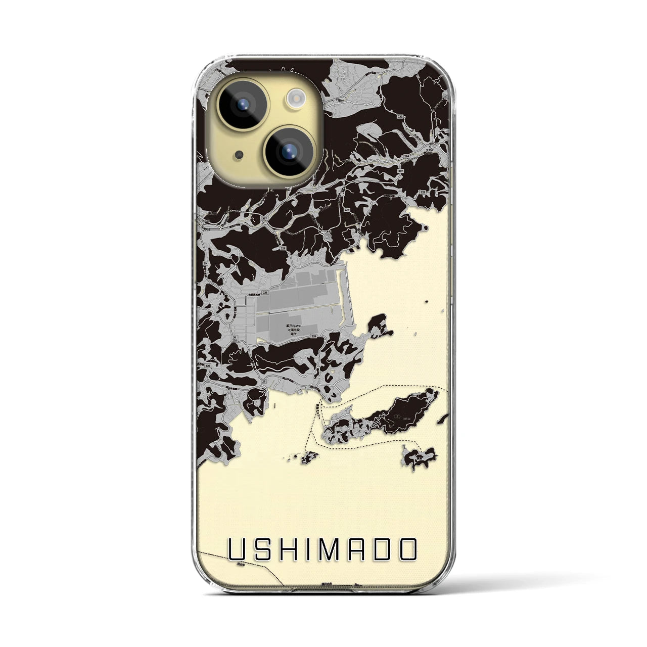 【牛窓(岡山県)】地図柄iPhoneケース(クリアタイプ)