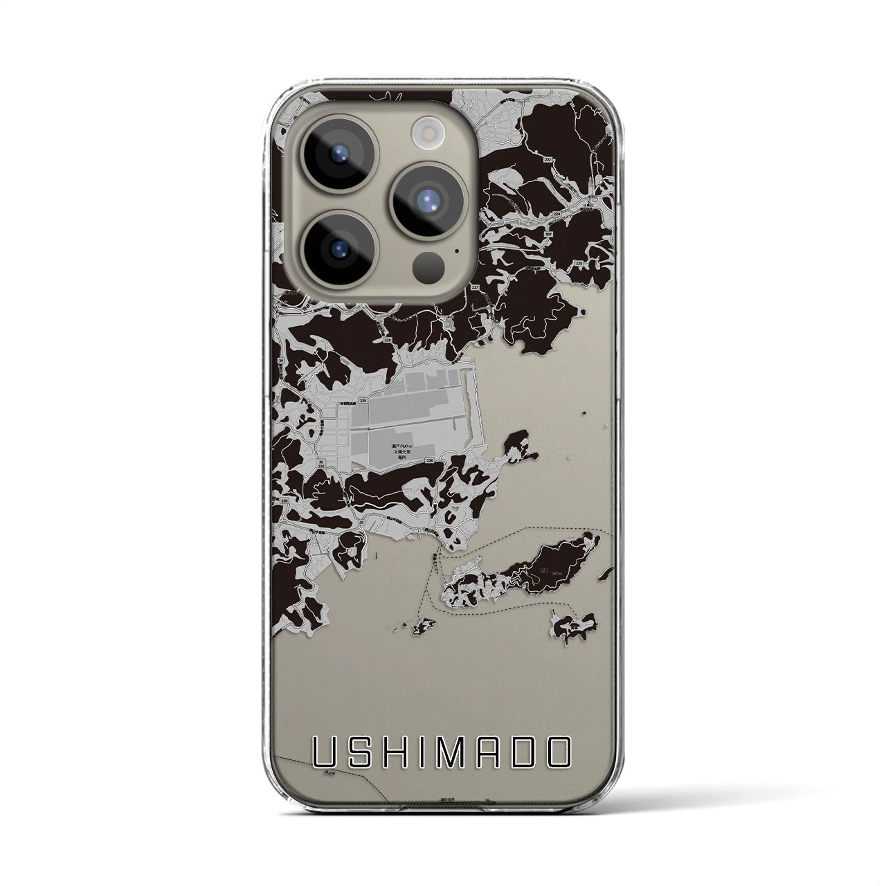 【牛窓(岡山県)】地図柄iPhoneケース(クリアタイプ)