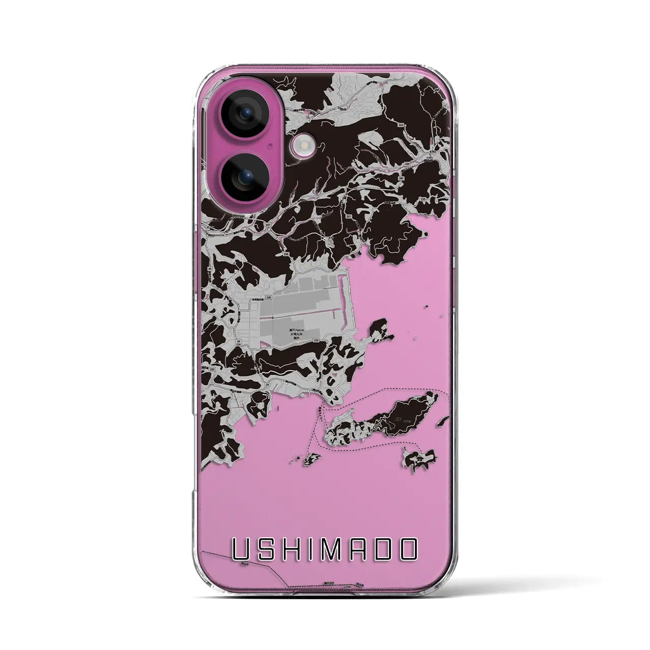 【牛窓(岡山県)】地図柄iPhoneケース(クリアタイプ)