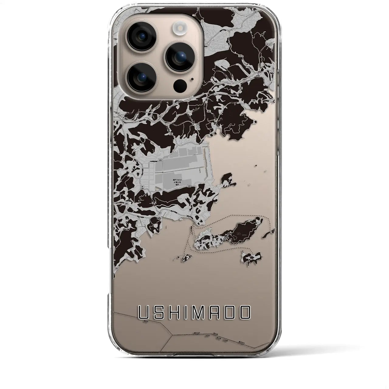 【牛窓(岡山県)】地図柄iPhoneケース(クリアタイプ)