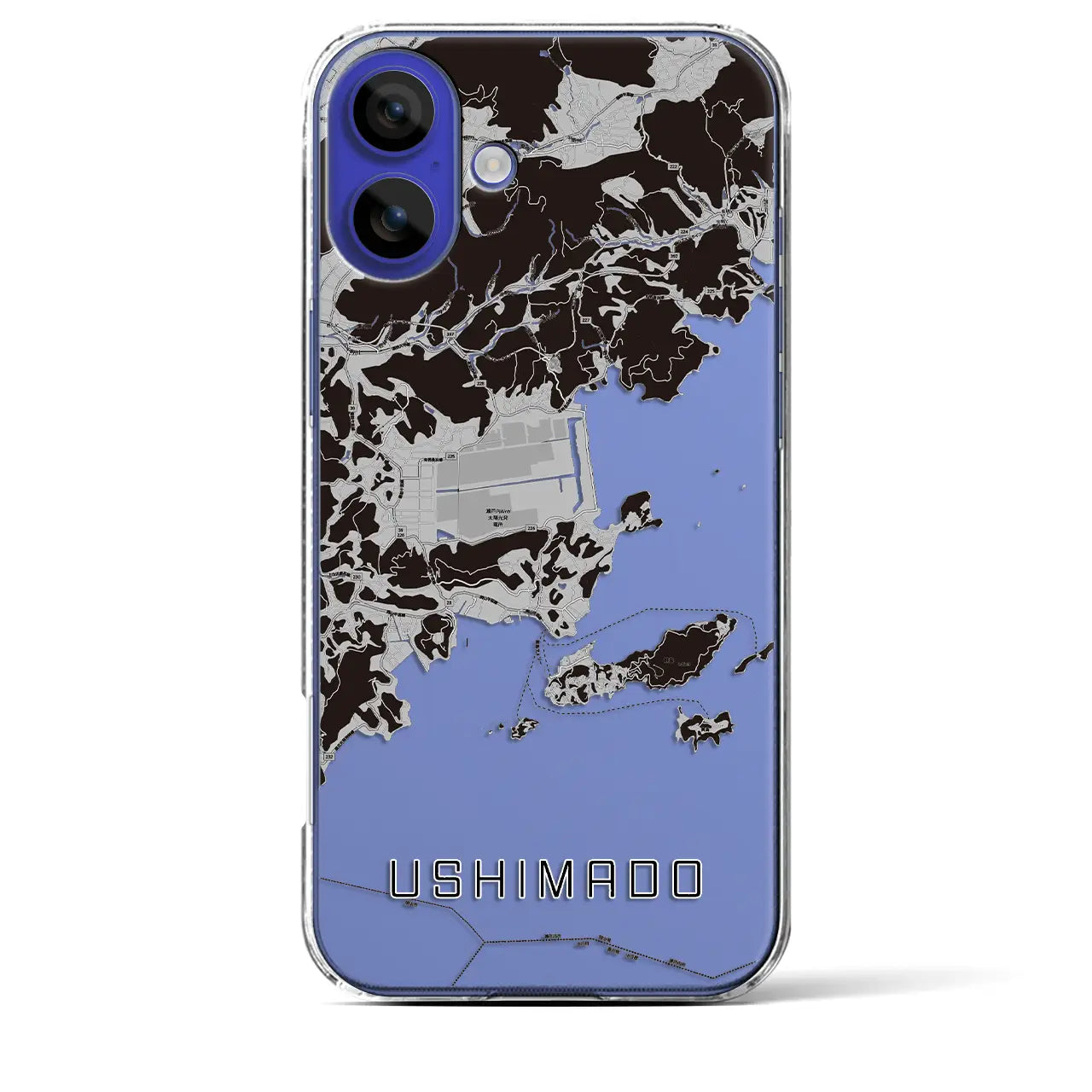 【牛窓(岡山県)】地図柄iPhoneケース(クリアタイプ)