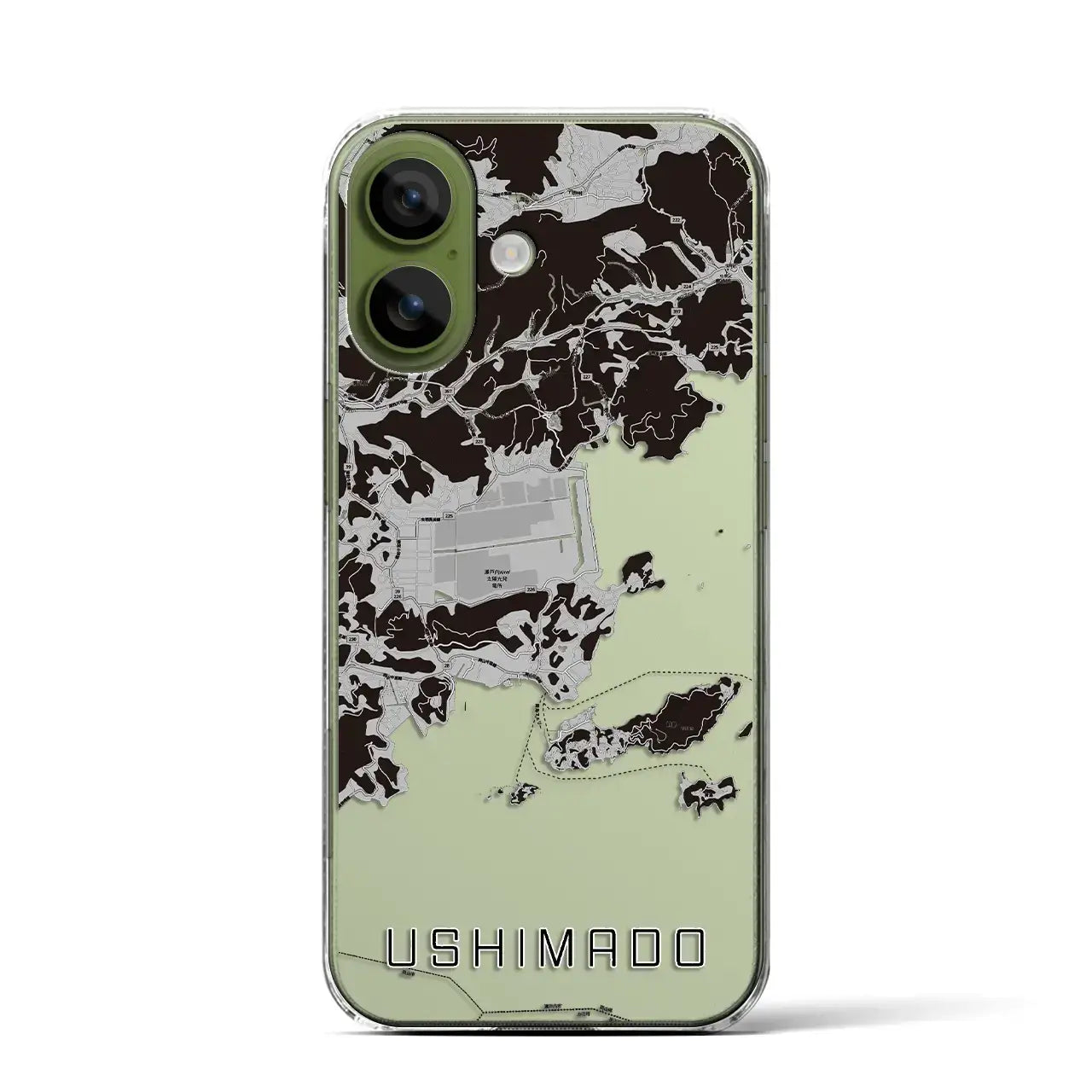 【牛窓(岡山県)】地図柄iPhoneケース(クリアタイプ)