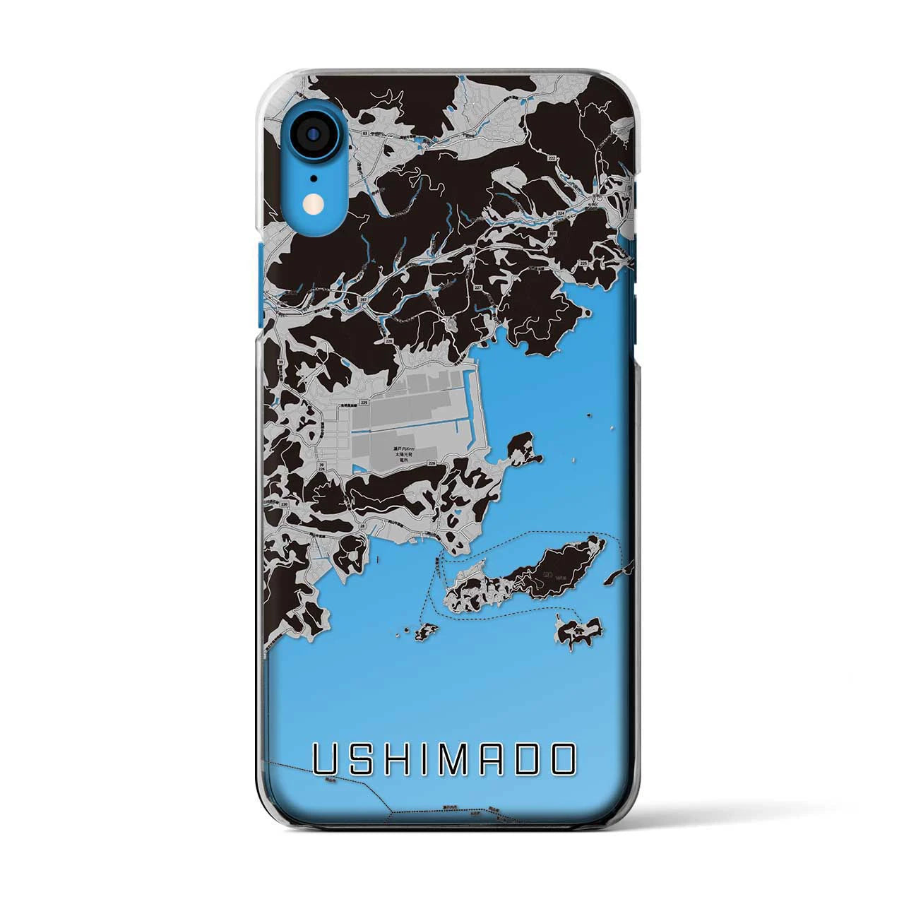 【牛窓(岡山県)】地図柄iPhoneケース(クリアタイプ)