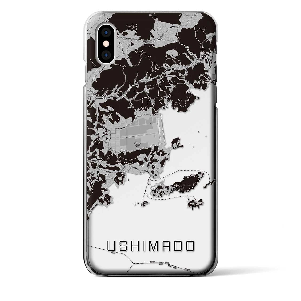 【牛窓(岡山県)】地図柄iPhoneケース(クリアタイプ)