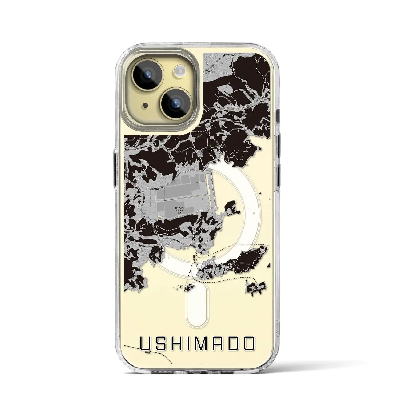 【牛窓(岡山県)】地図柄iPhoneケース(MagSafeタイプ)