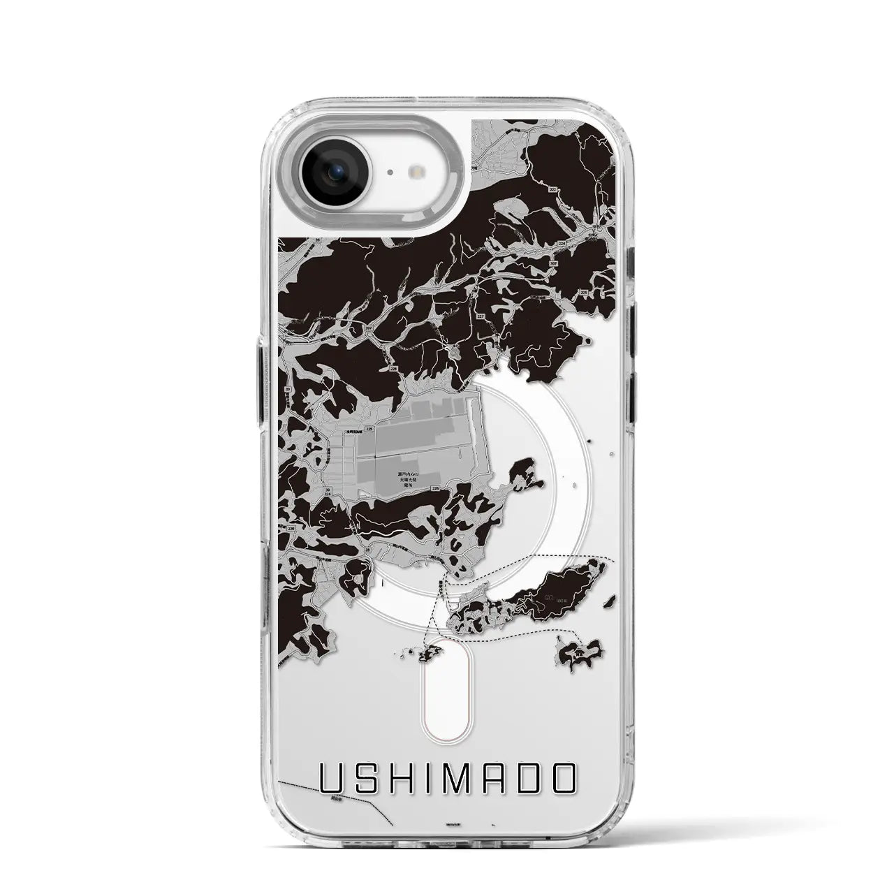 【牛窓(岡山県)】地図柄iPhoneケース(MagSafeタイプ)