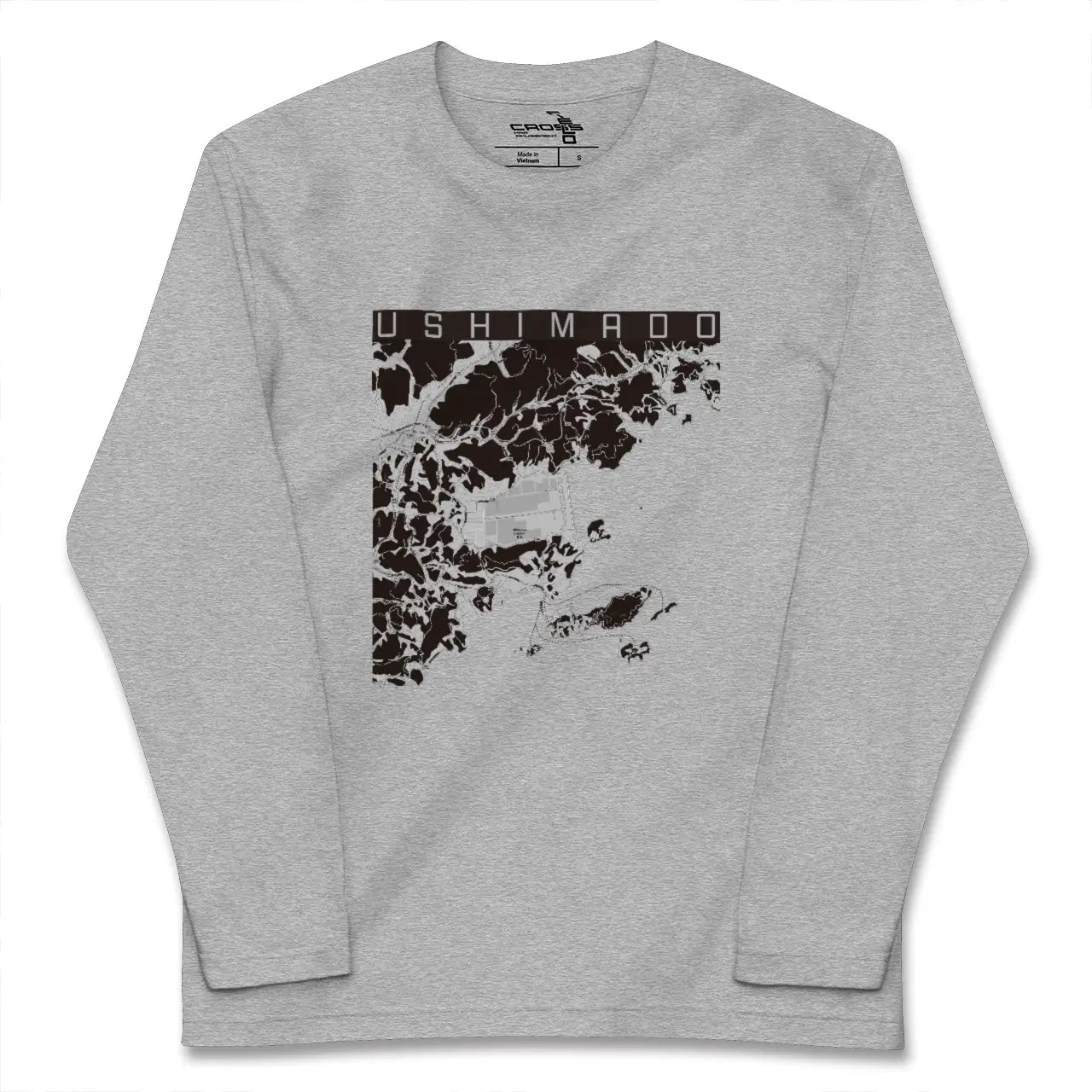 【牛窓(岡山県)】地図柄ロングスリーブTシャツ
