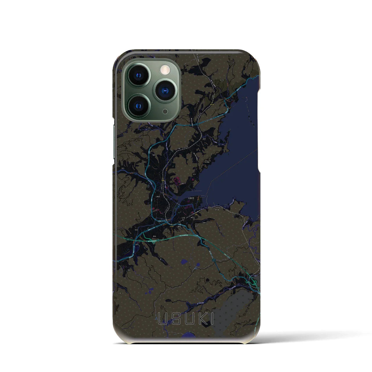 【臼杵(大分県)】地図柄iPhoneケース(バックカバータイプ)