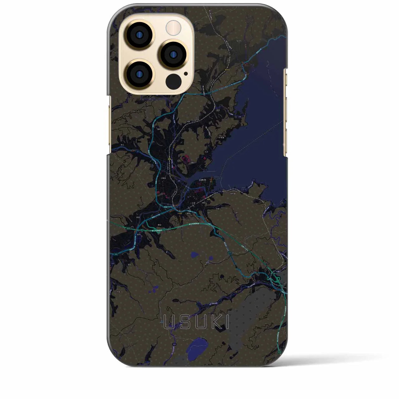 【臼杵(大分県)】地図柄iPhoneケース(バックカバータイプ)