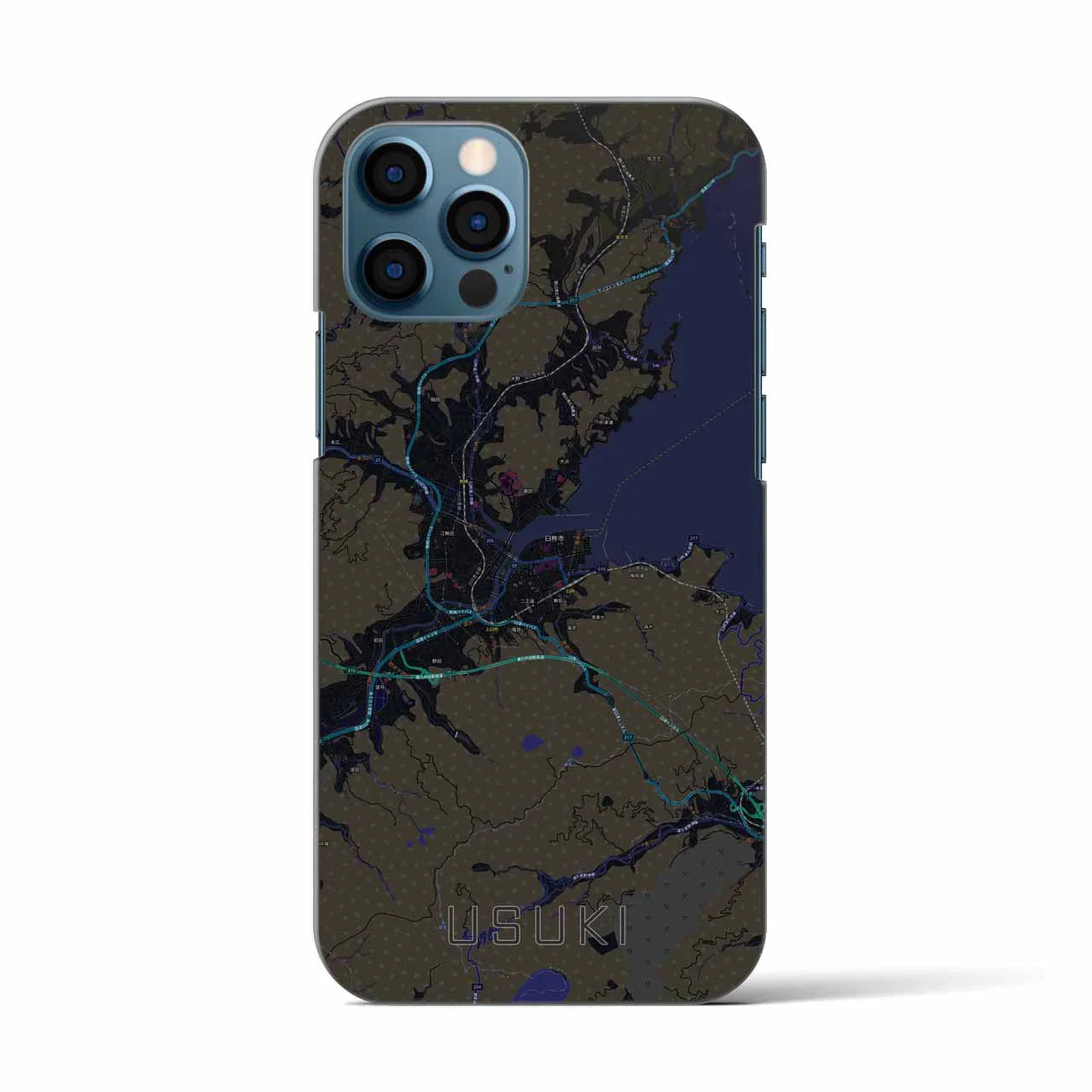 【臼杵(大分県)】地図柄iPhoneケース(バックカバータイプ)