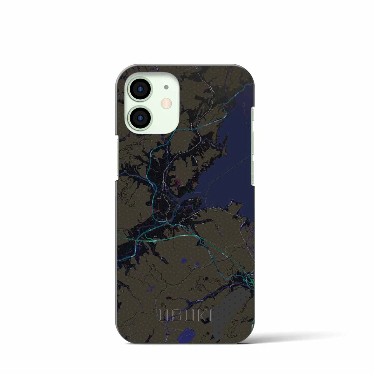 【臼杵(大分県)】地図柄iPhoneケース(バックカバータイプ)