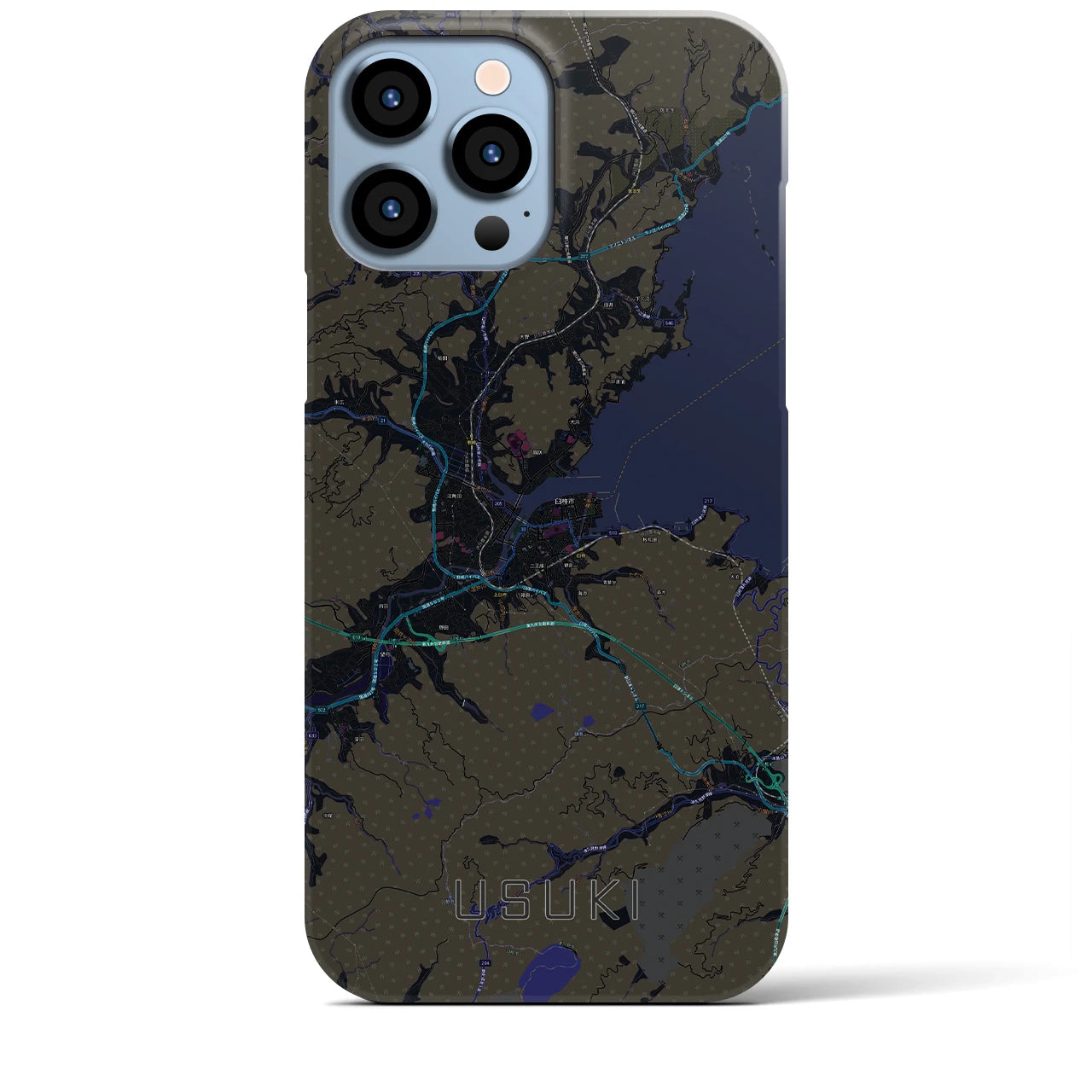 【臼杵(大分県)】地図柄iPhoneケース(バックカバータイプ)