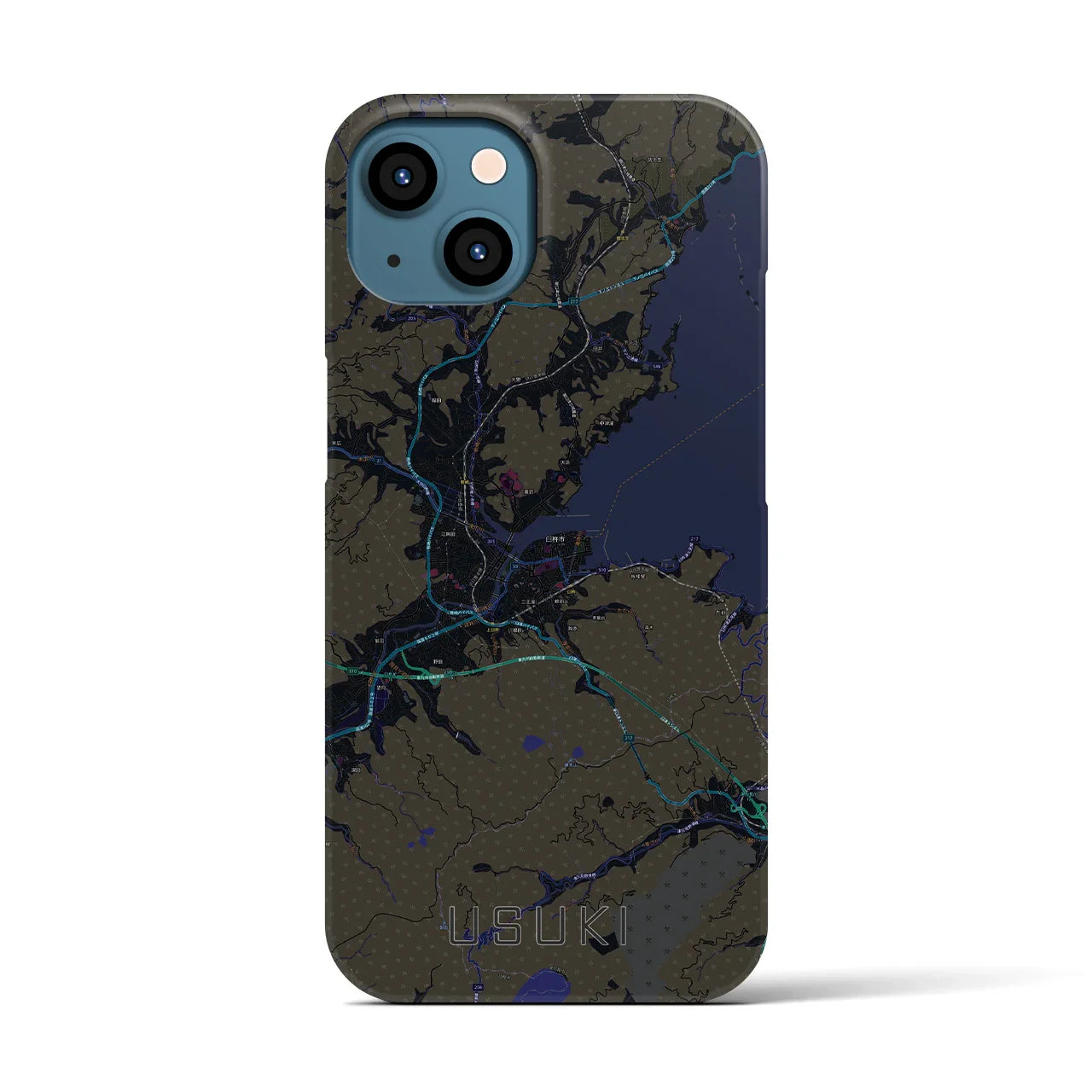 【臼杵(大分県)】地図柄iPhoneケース(バックカバータイプ)