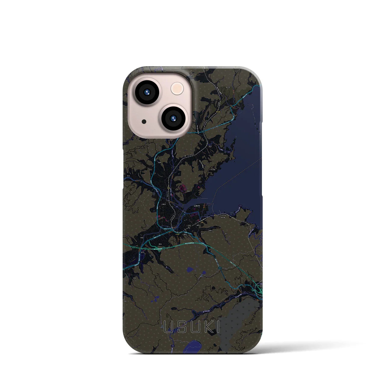 【臼杵(大分県)】地図柄iPhoneケース(バックカバータイプ)