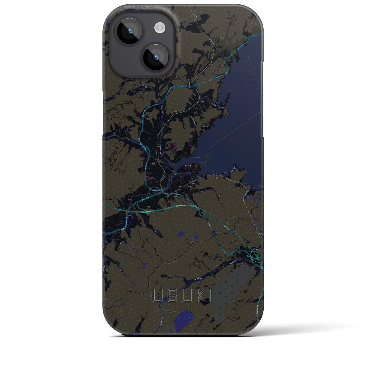 【臼杵(大分県)】地図柄iPhoneケース(バックカバータイプ)